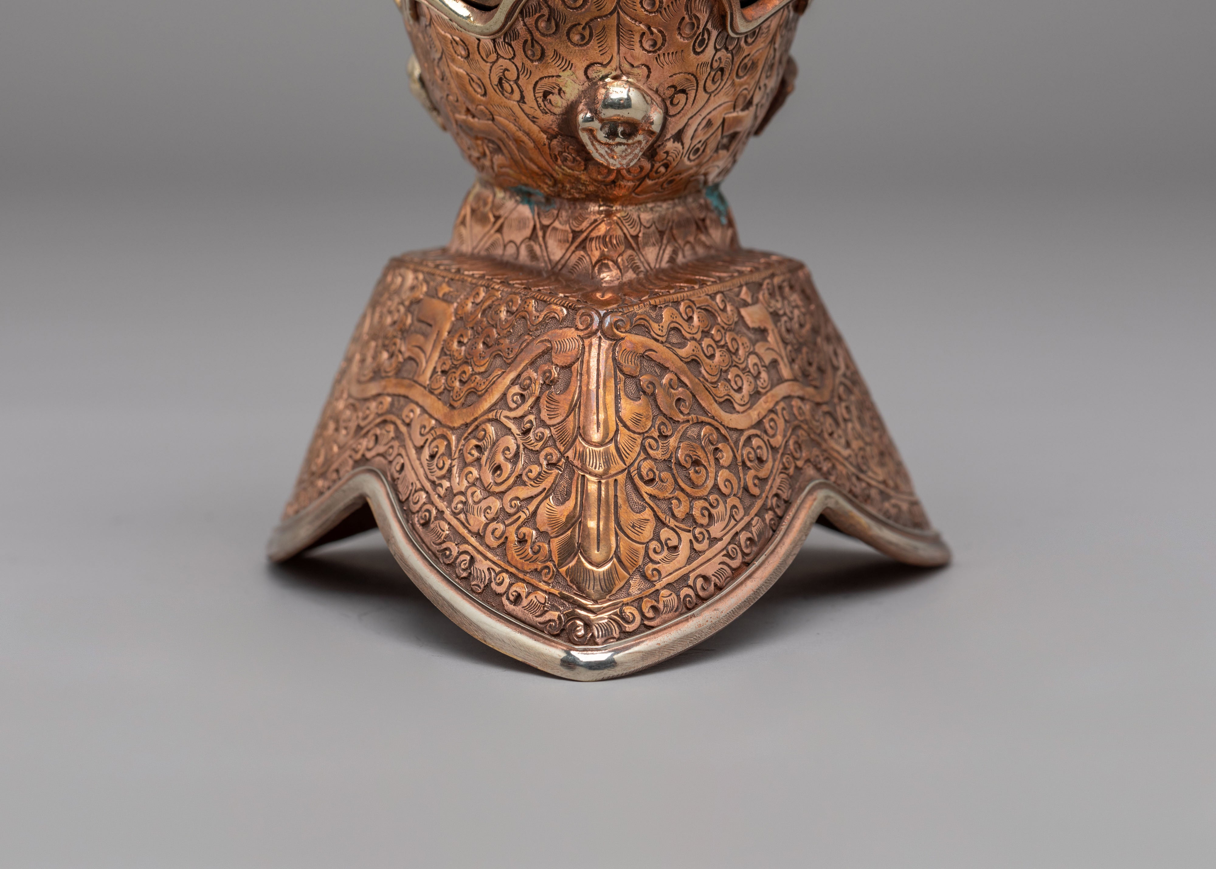 Handcrafted Kapala Tantric Offering Vessel | Tibetan Ritual Tool