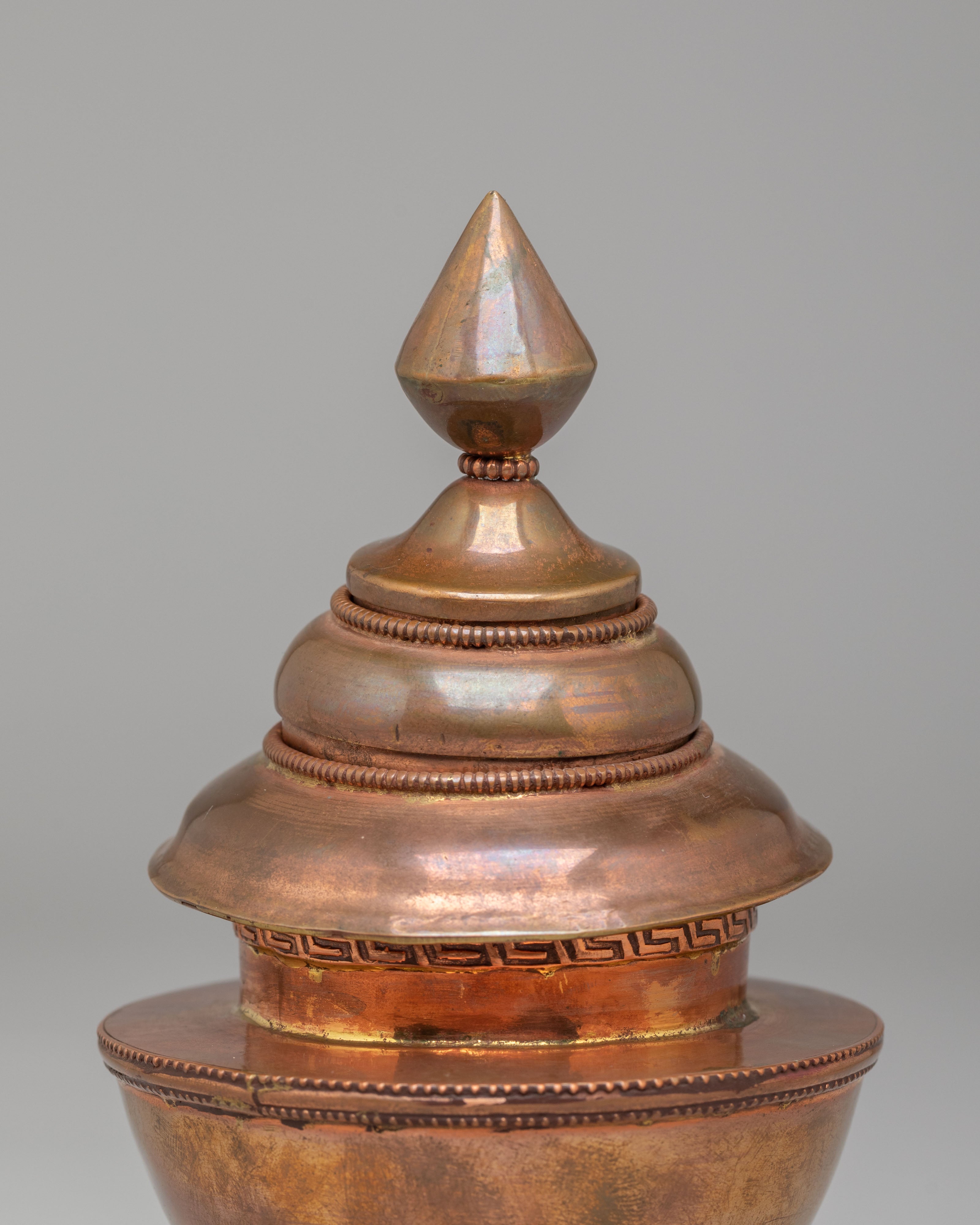 Sacred Rice Pot Vessel | Copper Buddhist Offering Container