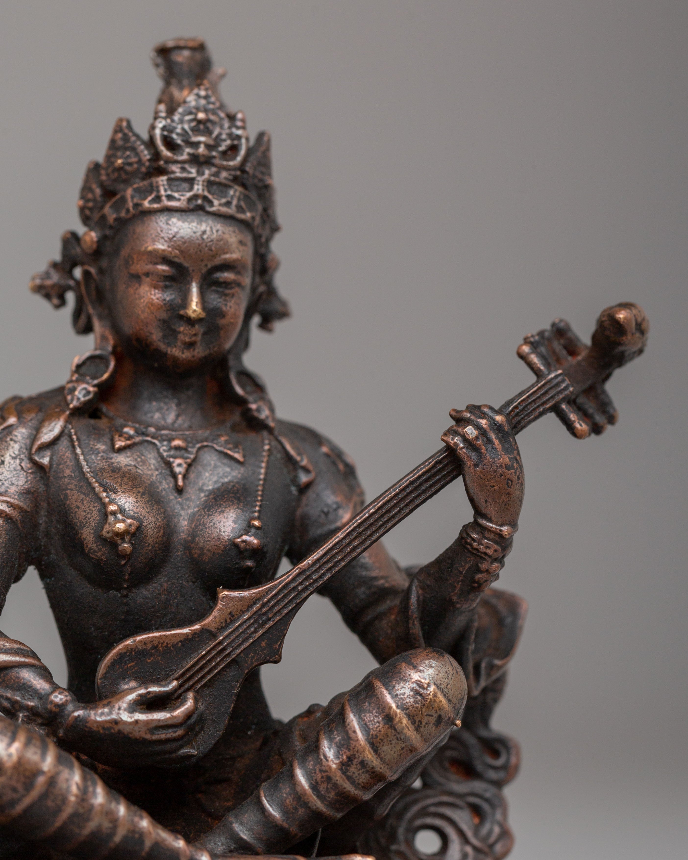 Saraswati Decor Statue | Handcrafted Bronze Statue for Home Decor