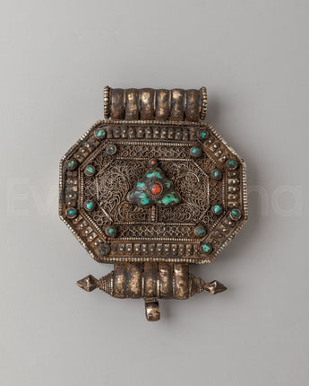 Buddhist Ghau Prayer Box Pendant