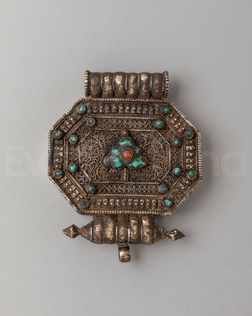 Buddhist Ghau Prayer Box Pendant