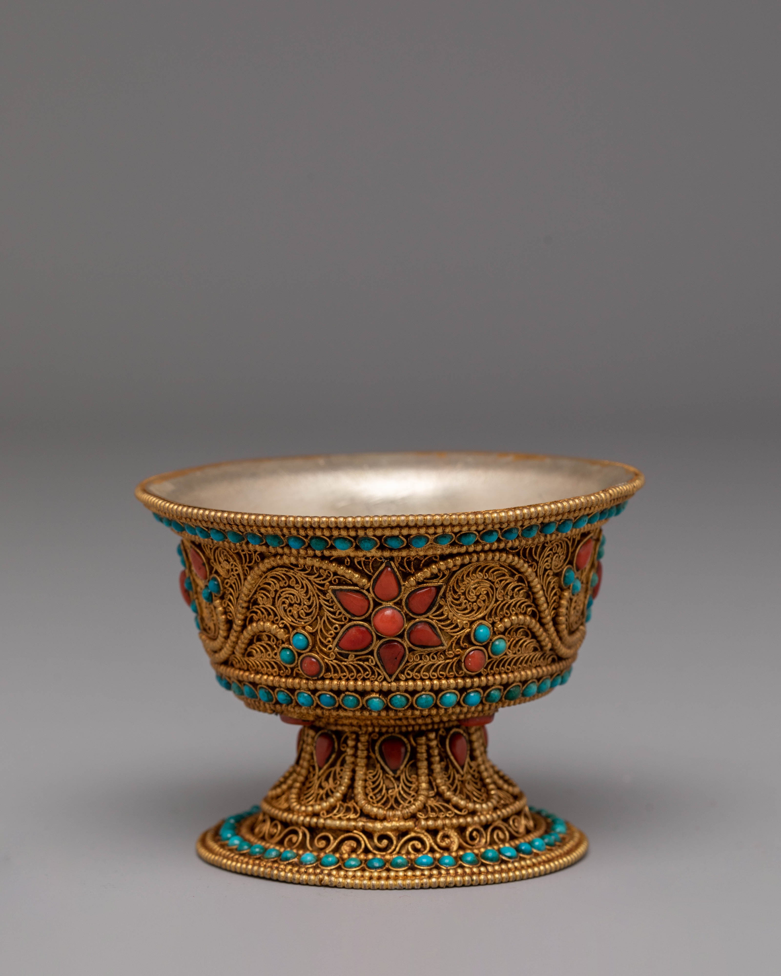 Traditional Tibetan Buddhist Offering Bowl | Offering Bowl for Ceremonies