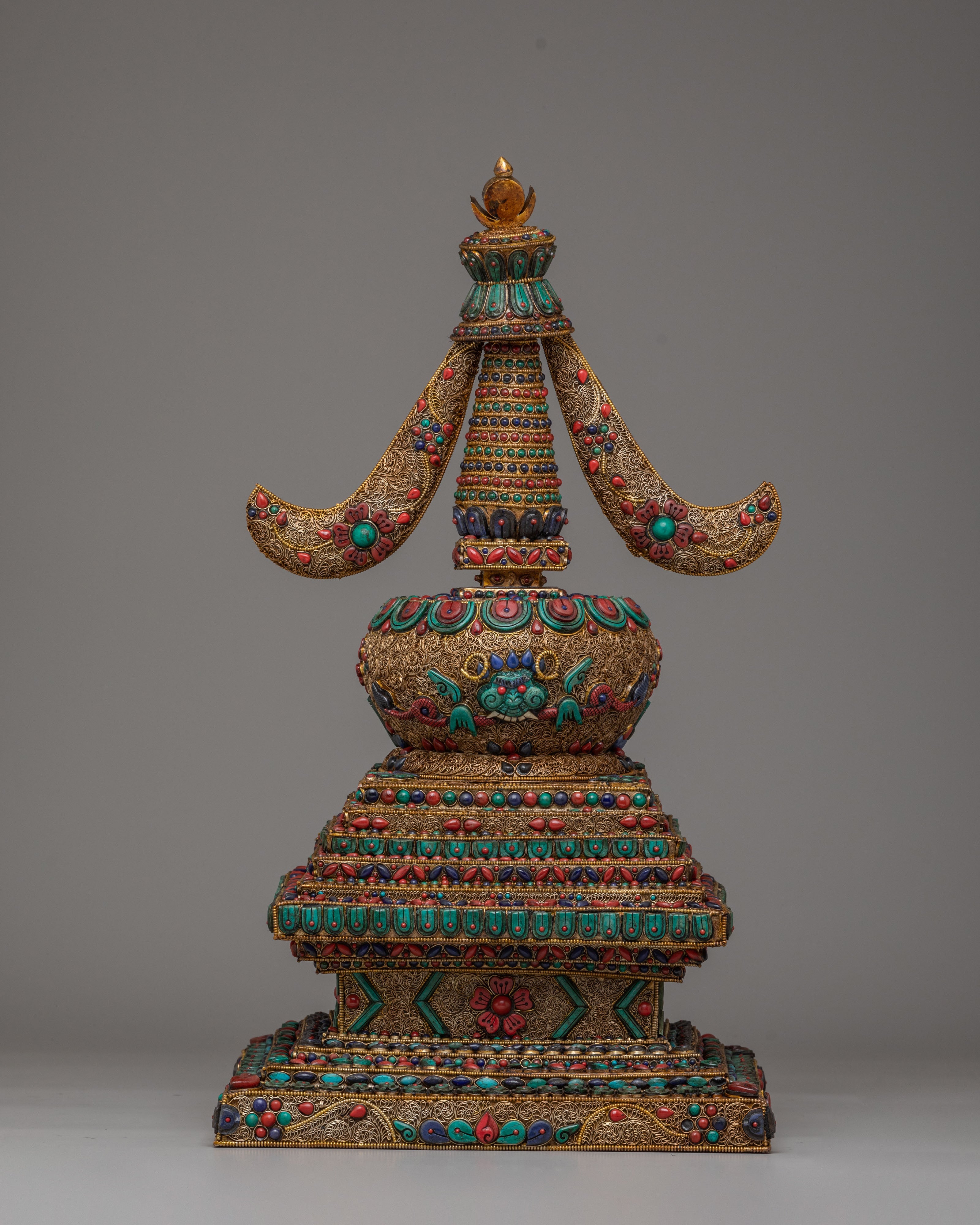 Traditional Sacred Jangchub Stupa | Tibetan Buddhist Shrine Decor