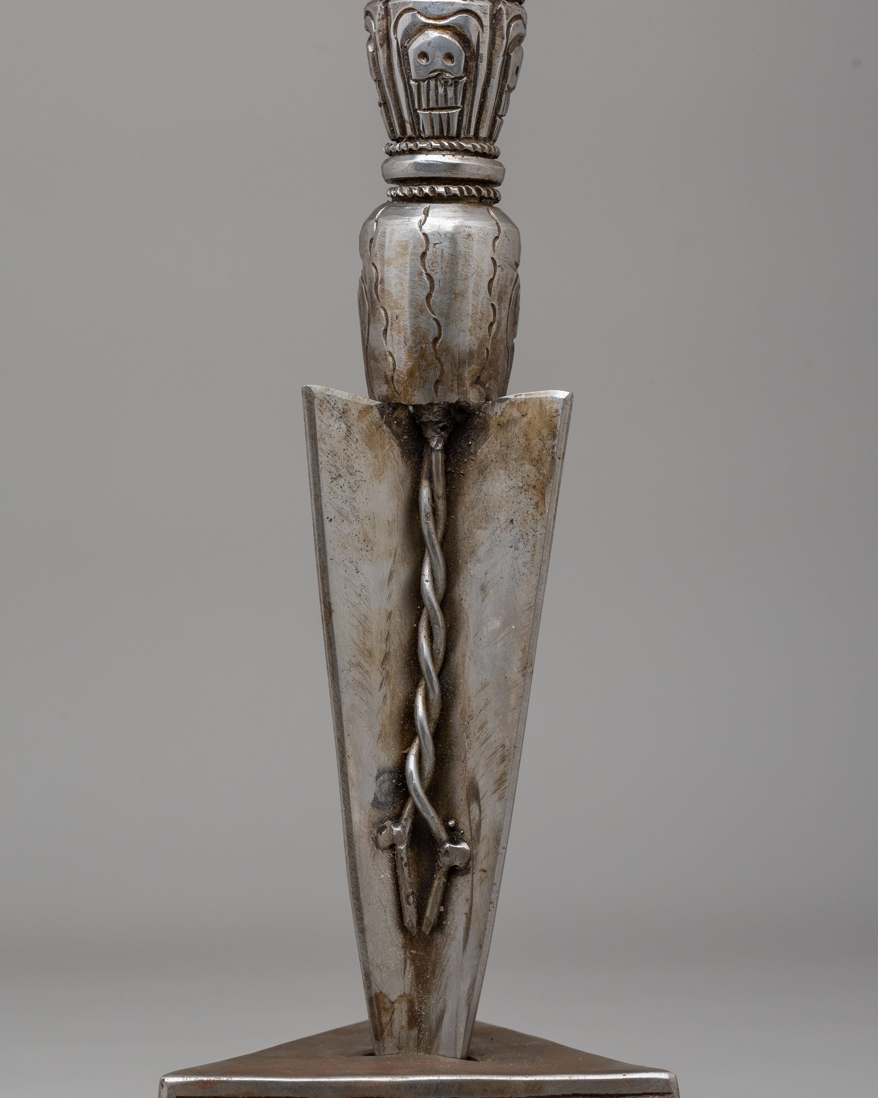 Handcrafted Tibetan Kila Ritual Dagger | Iron Phurba for Spiritual Practices