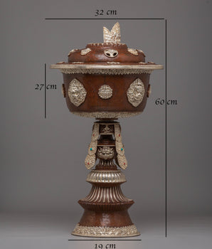 Sacred Tibetan Light Butter Lamp | Handmade Spiritual Decor