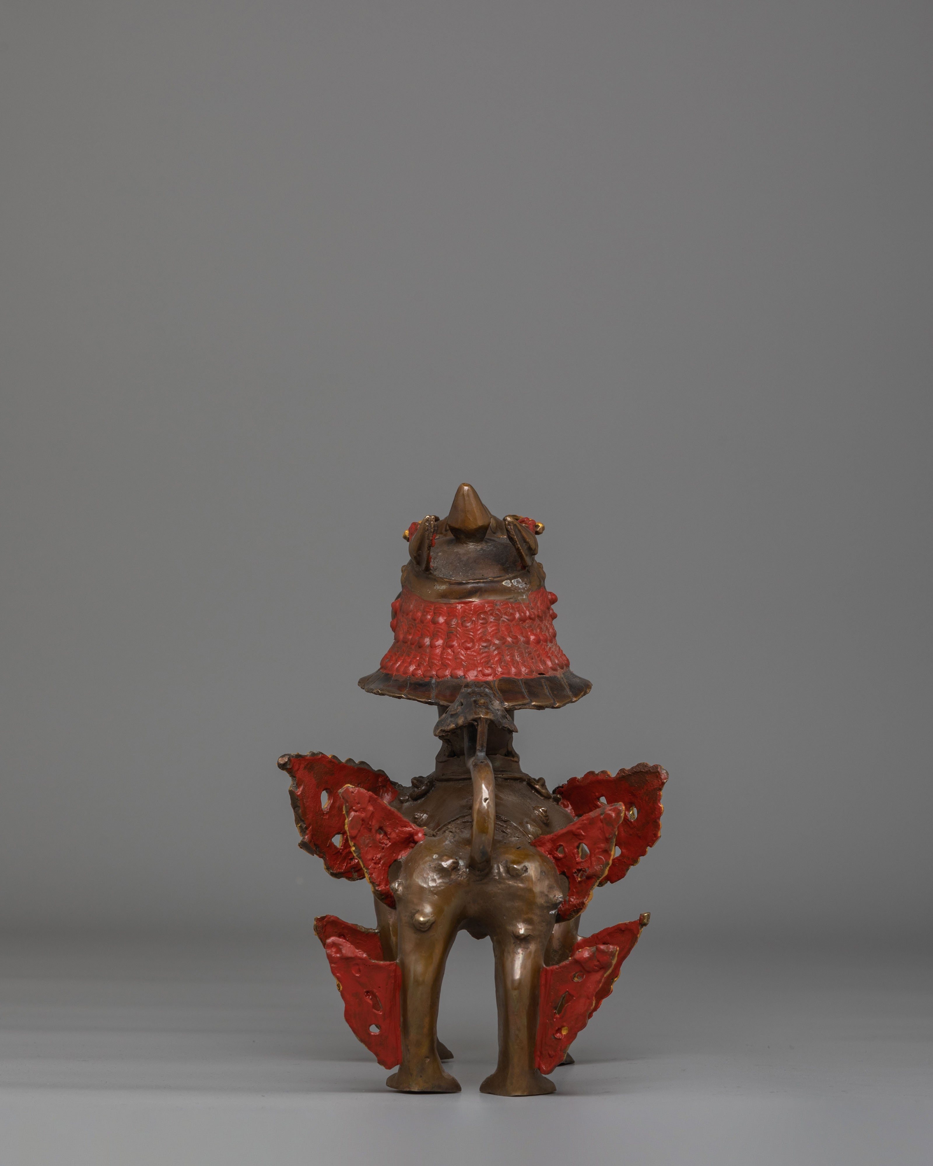 Himalayan Guardian Lion Statue Pair | Symbolic Lion Figurine Set for Spiritual Decor