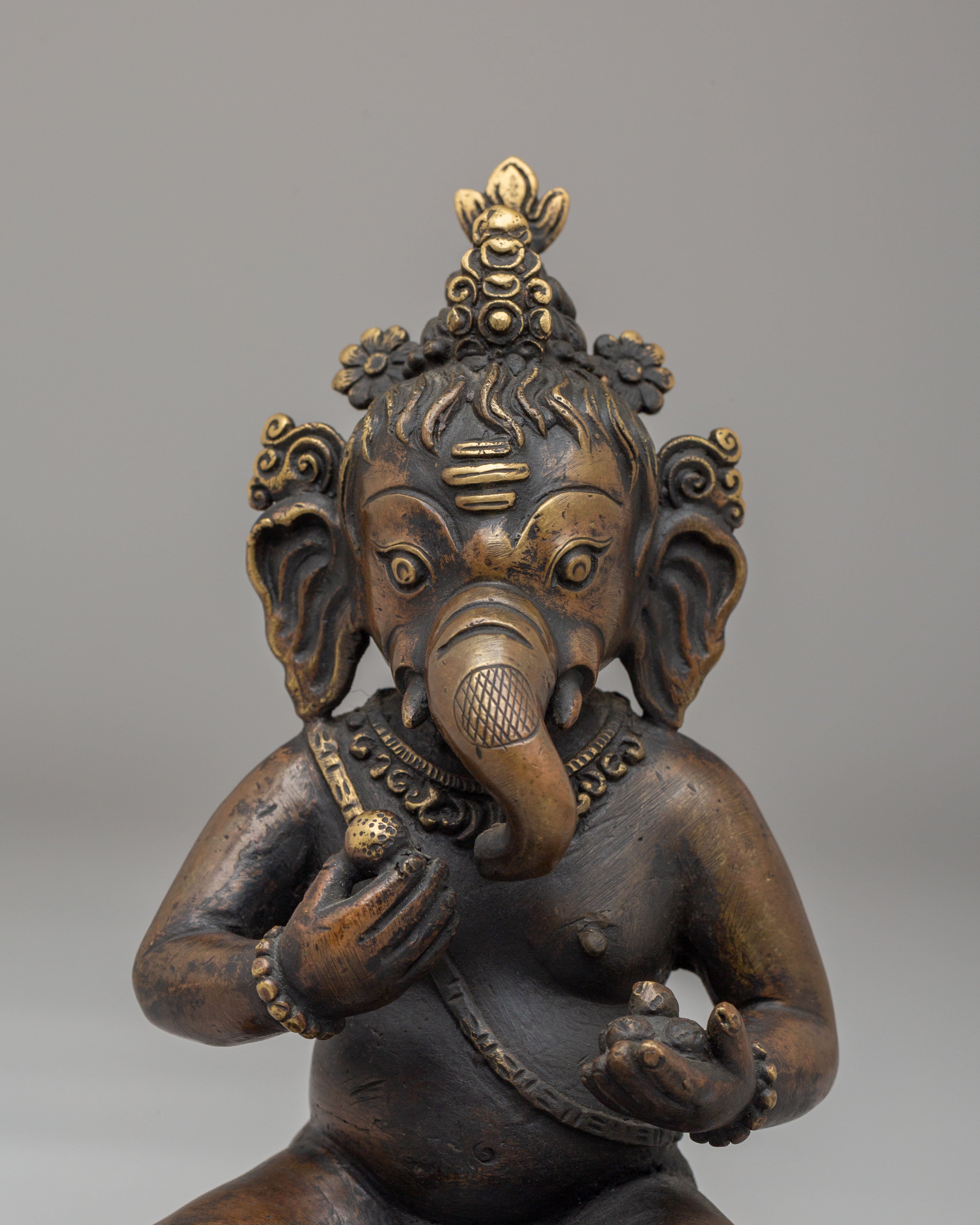 Ganesh Remover of Obstacles Statue | Lord Ganesha Hindu God Sculpture