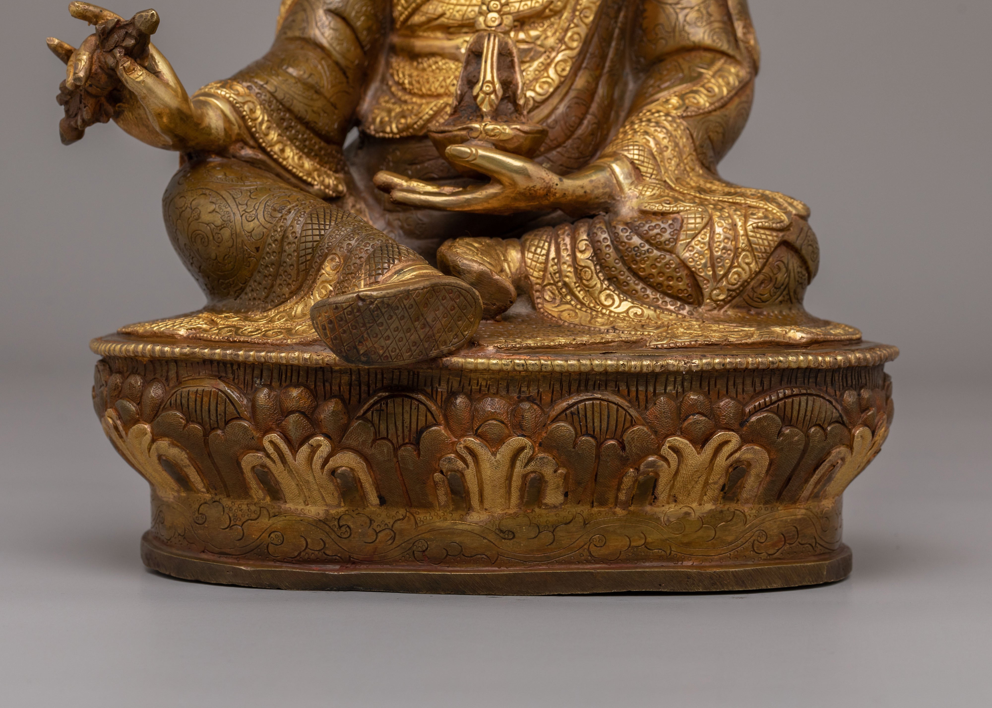 Sacred Guru Rinpoche Statue | Handcrafted Tibetan Deity Figure