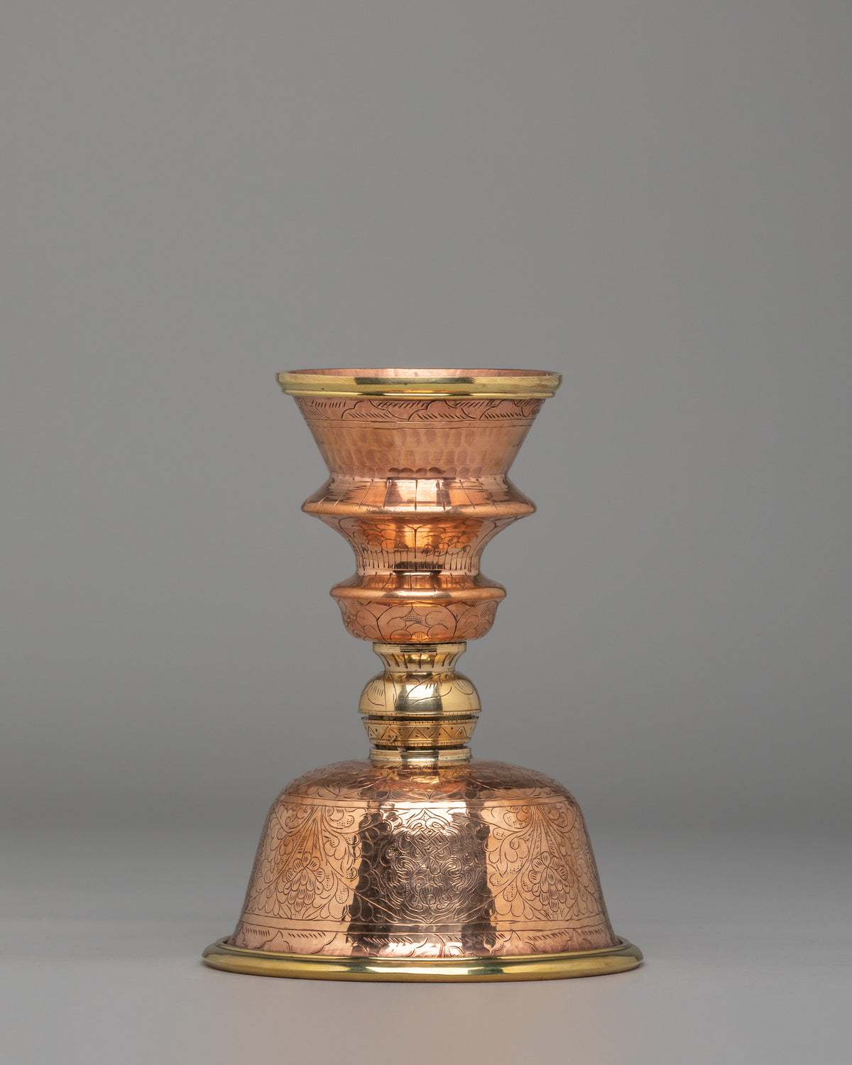 Sacred Ritual Butter Lamp | Handcrafted Tibetan Offering Bowl