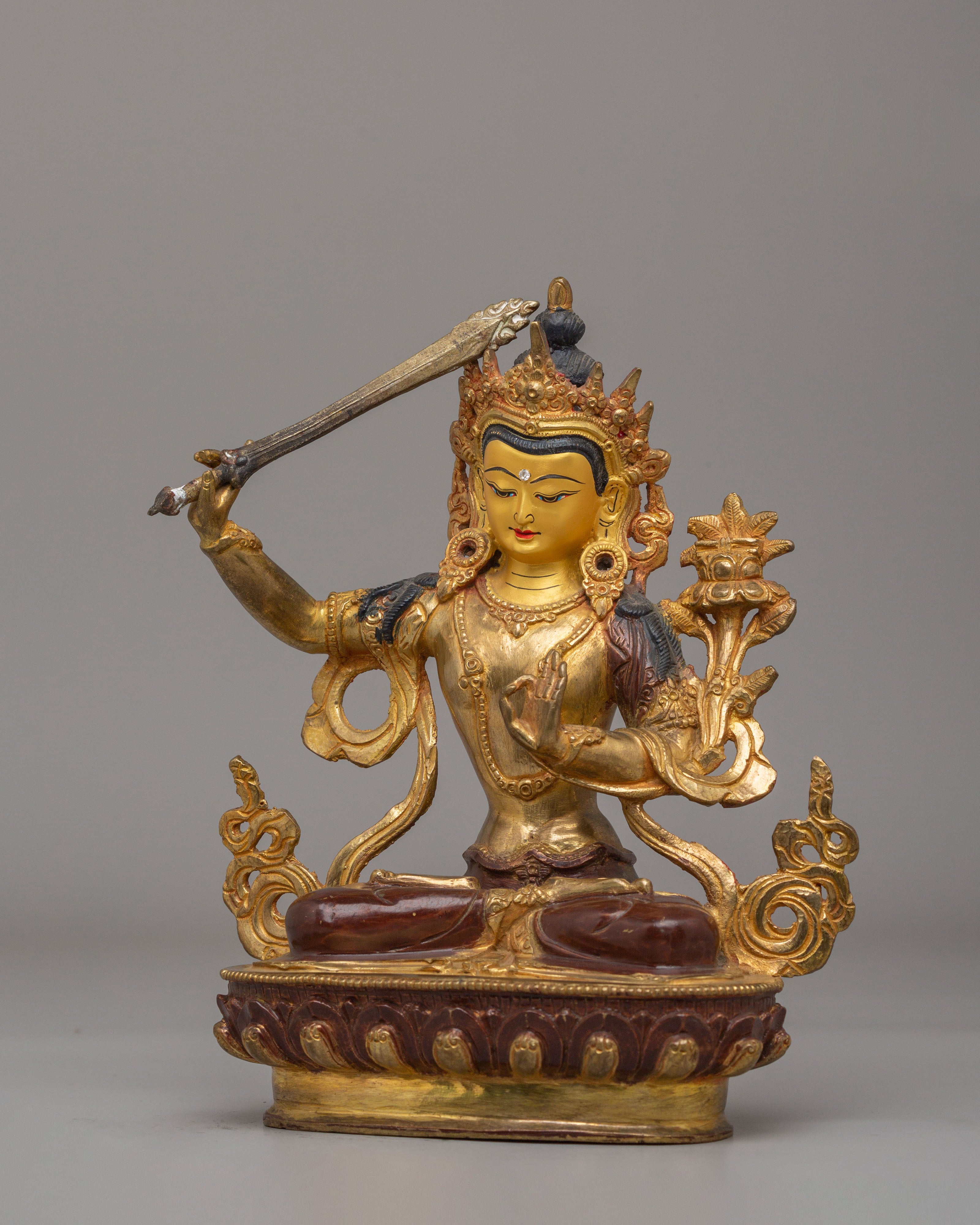 Sacred Wisdom Buddha Manjushri Statue | Embodiment of Transcendent Wisdom