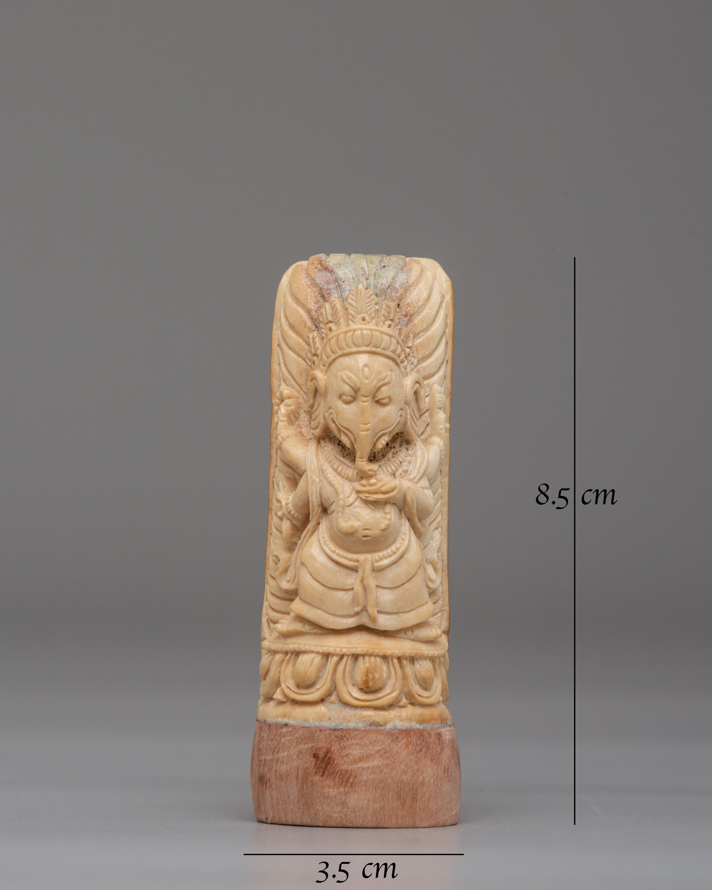 Ganesh Bone Sculpture | Himalayan Handcrafted Deity Figurine