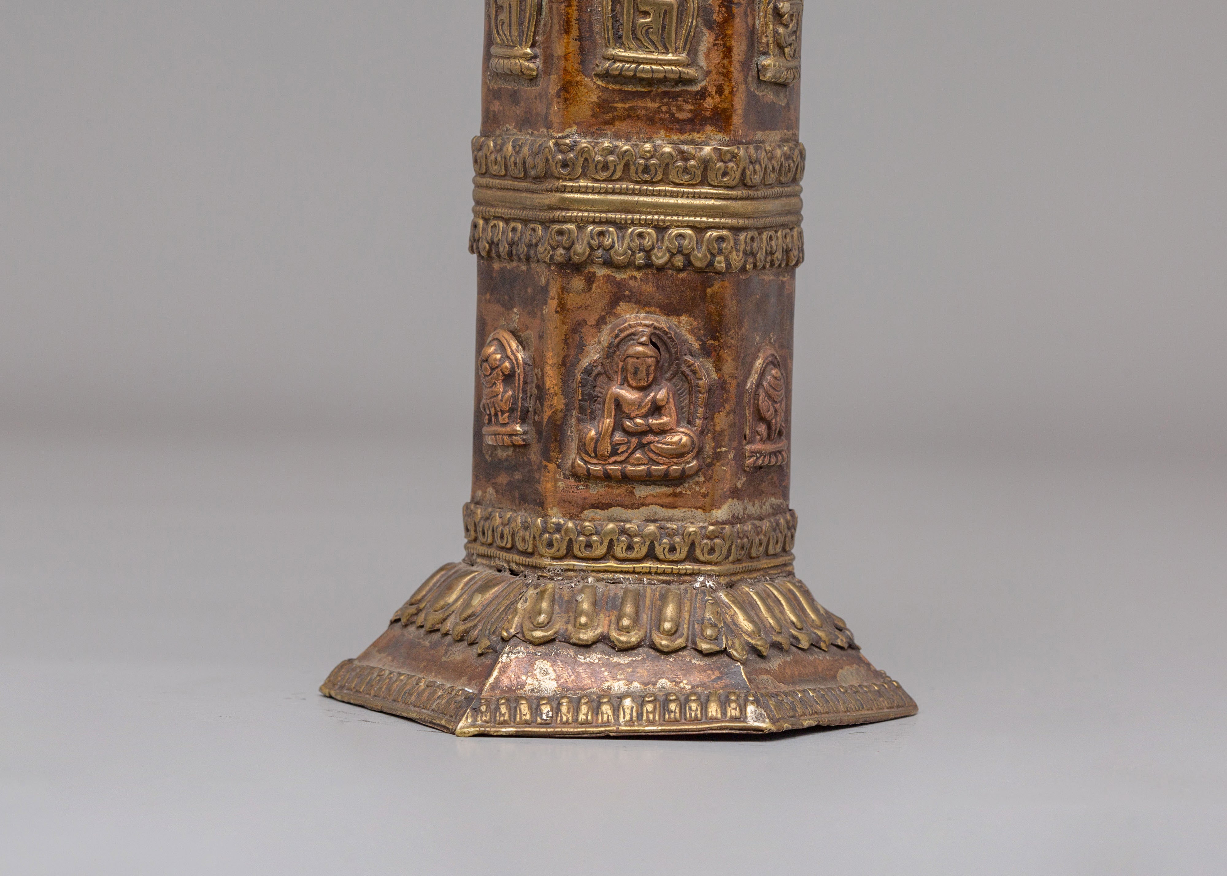Sacred Buddhist Relief Incense Burner | Traditional Tibetan Ritual Burner