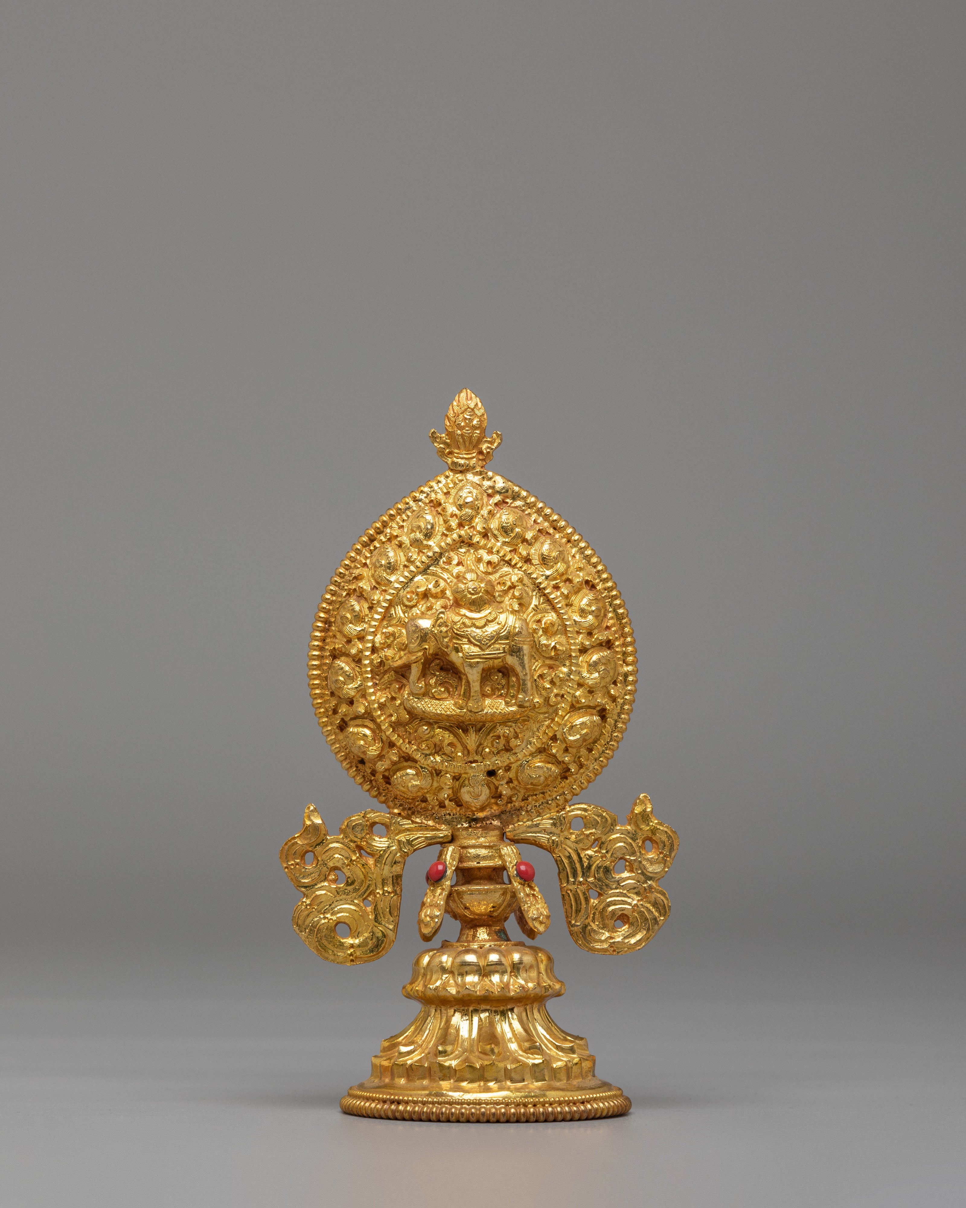 Chakravartin Possession Buddhist Symbol | Gold Plated Copper Chakravartin Set