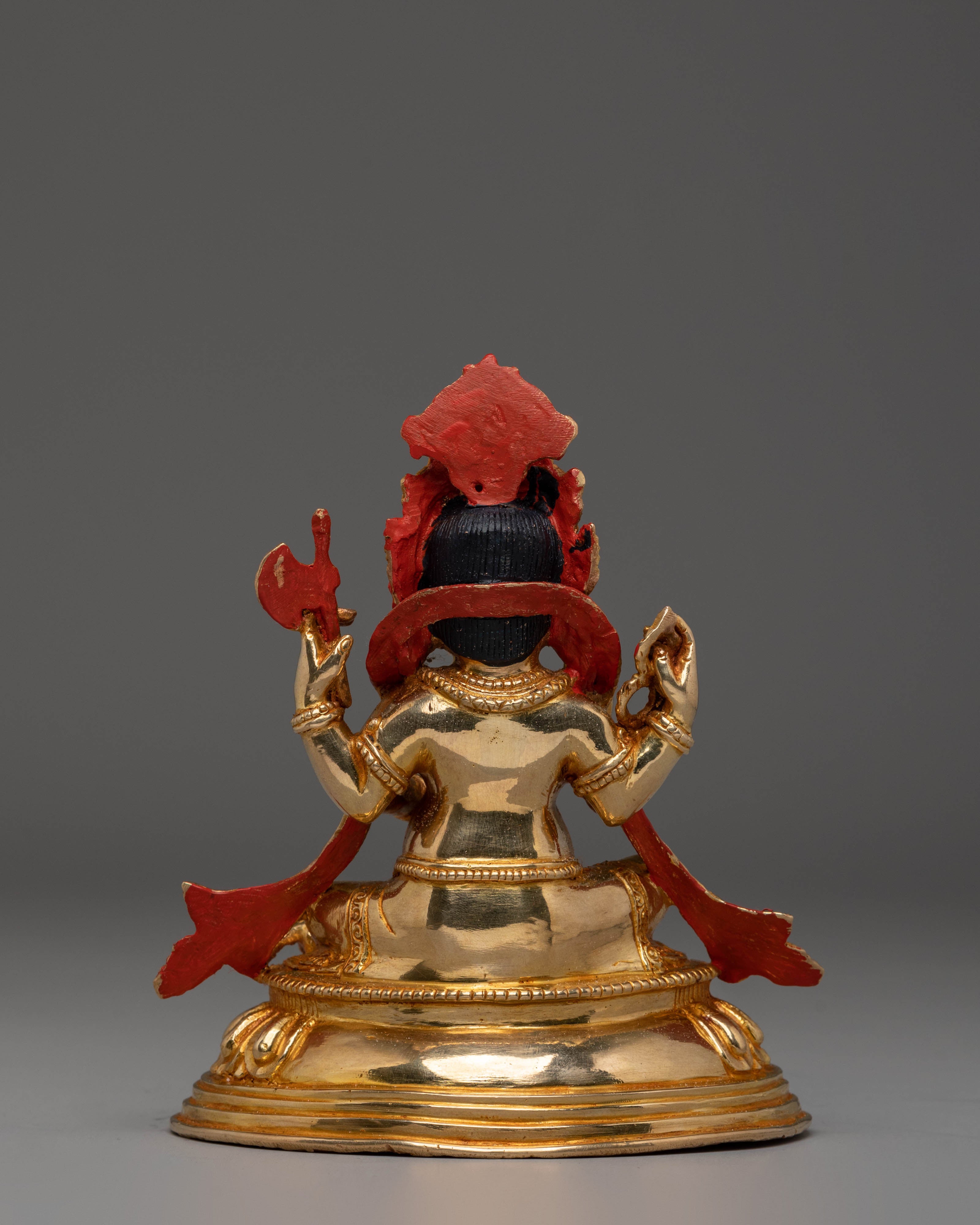 Lord Ganesha Statue for Altars | Gold Plated Copper Figurine