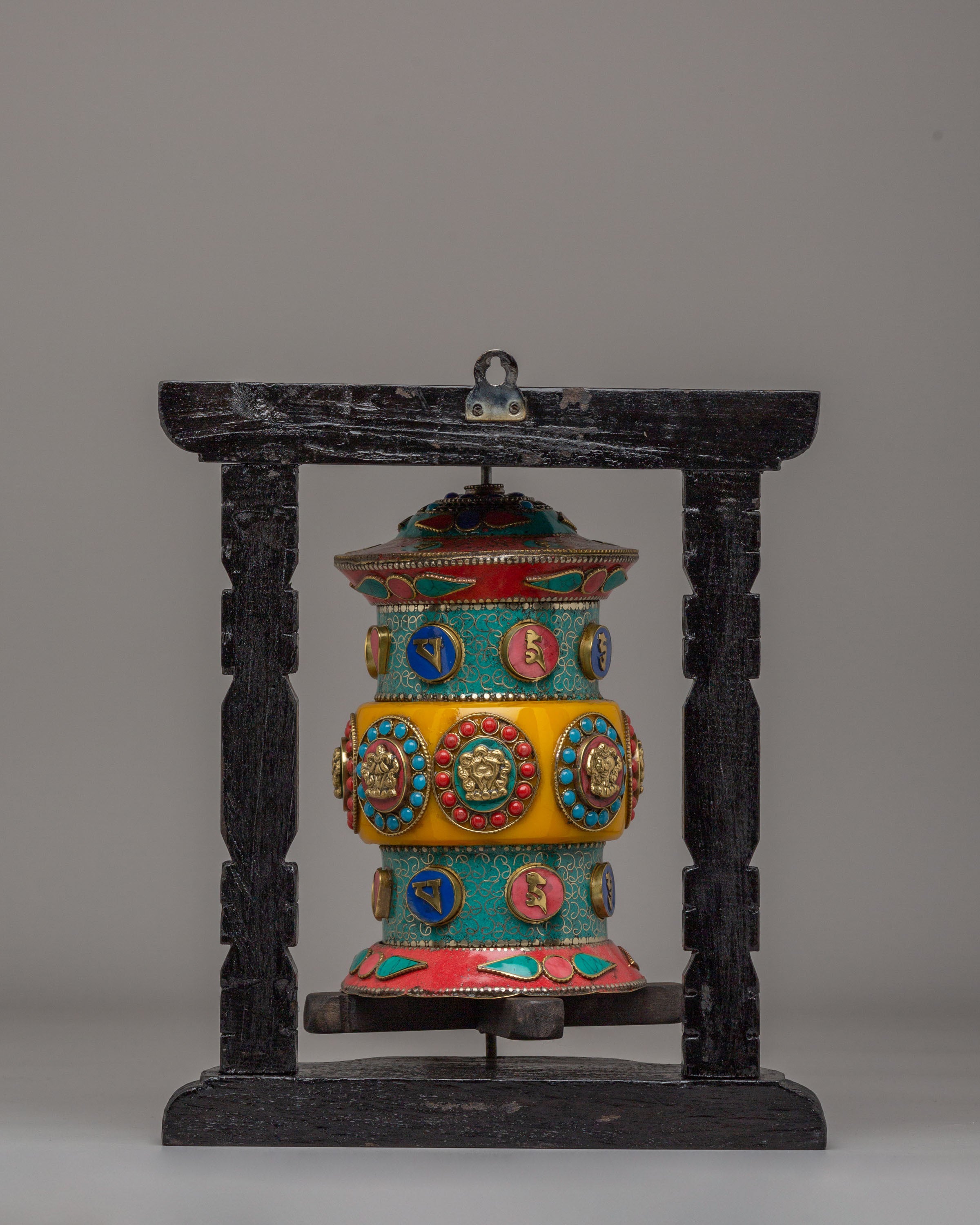 Himalayan Ritual Prayer Wheel for Altar | Mantra Spinner for Spiritual Practices