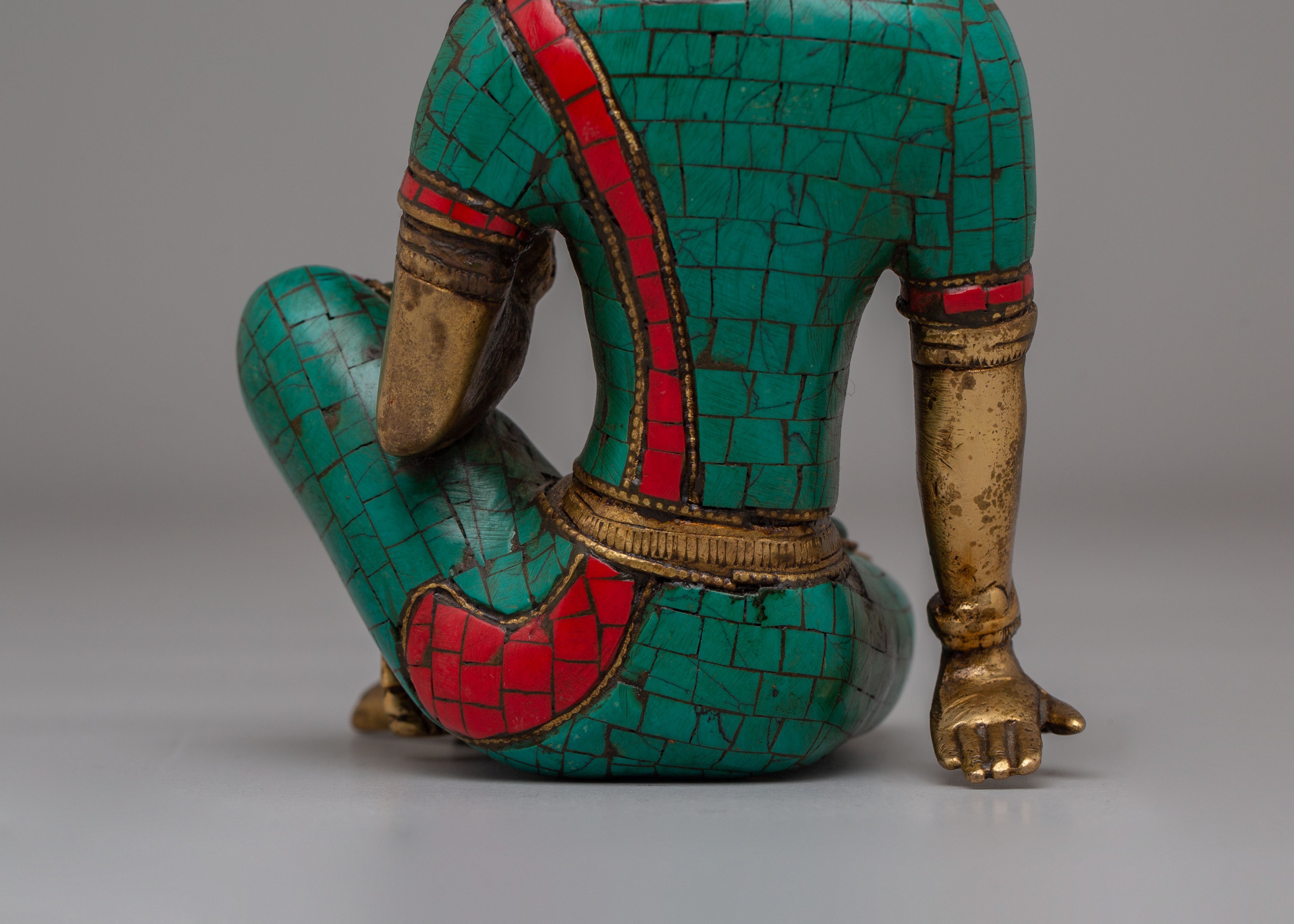 Traditional Tara Deity Statue | Green Tara Goddess Sculpture with Turquoise