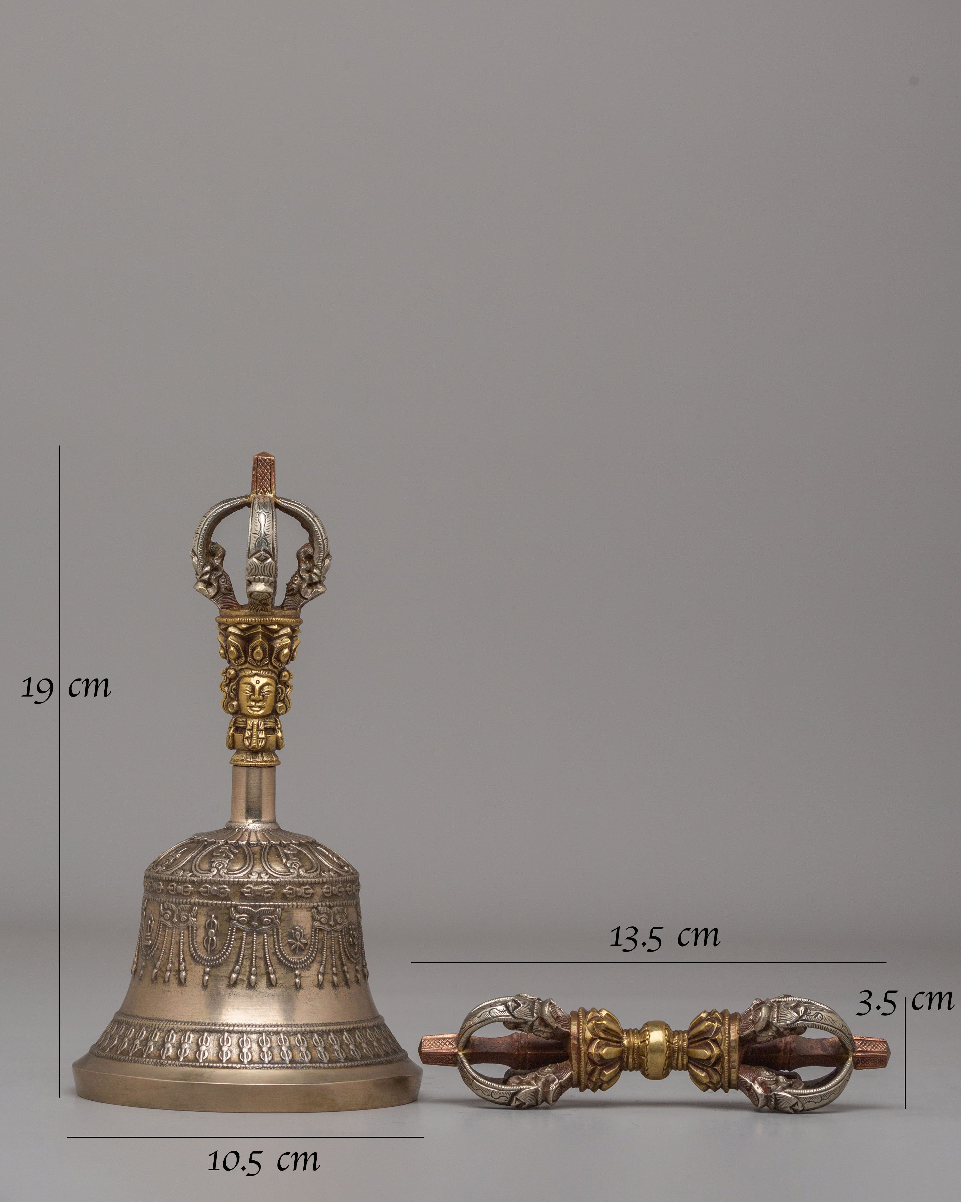 Handcrafted Vajra and Bell Set | Meditation and Prayer Tools