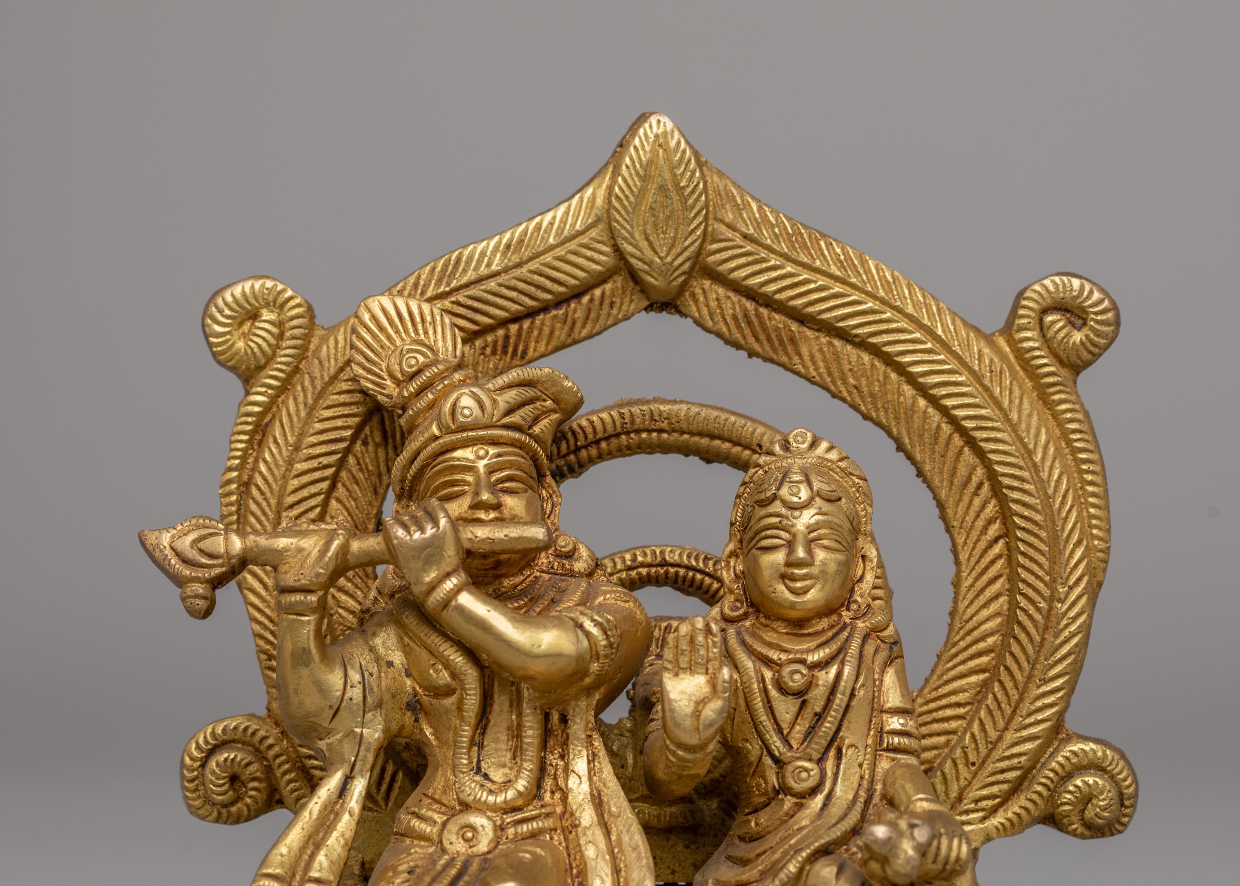 Traditional Radha Krishna Figurine | Sacred Hindu Statue for Meditation