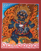 Black Dzambhala Thangka for Locket