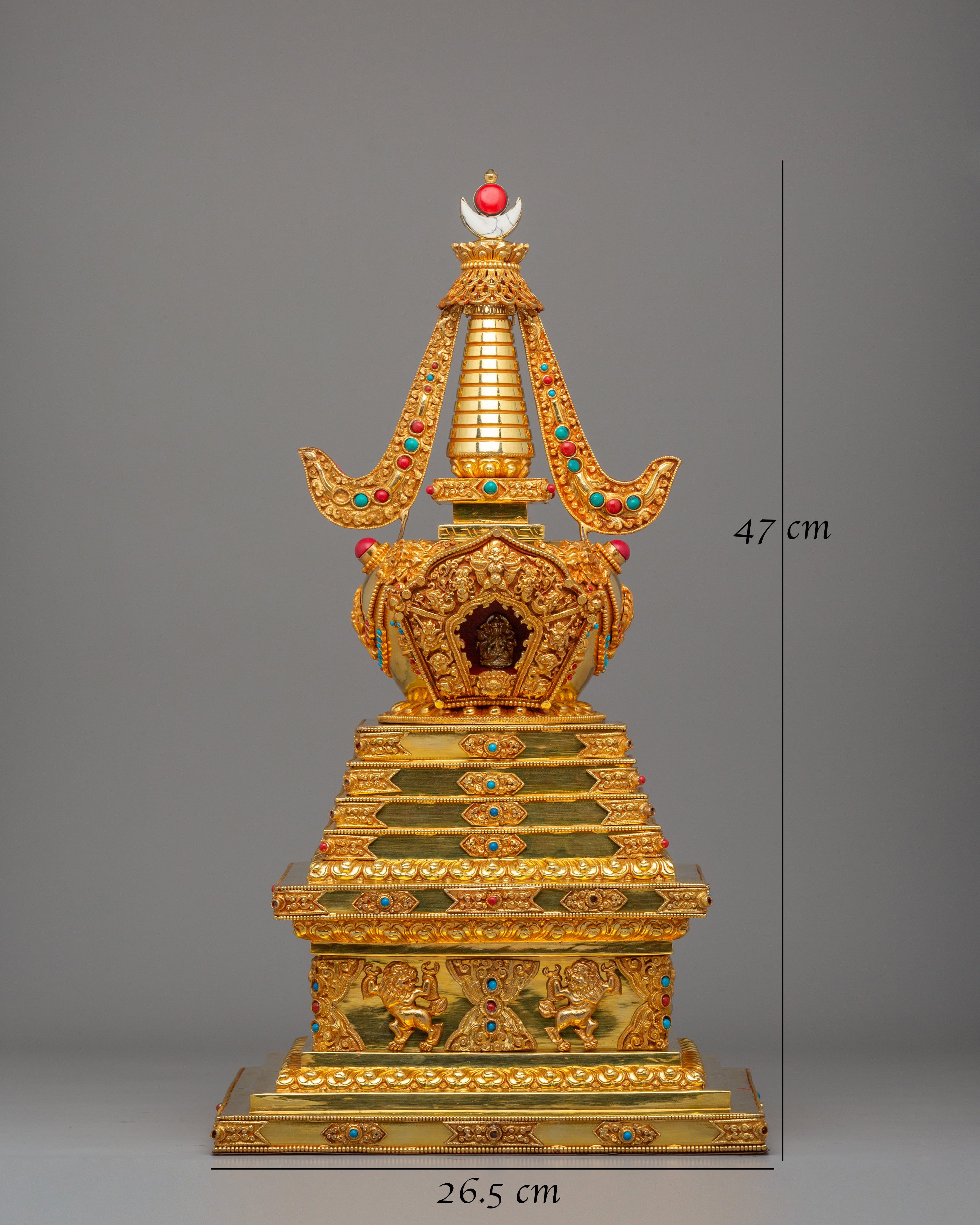 Handmade Altar Buddhist Enlightenment Stupa | Symbol of Wisdom and Inner Peace
