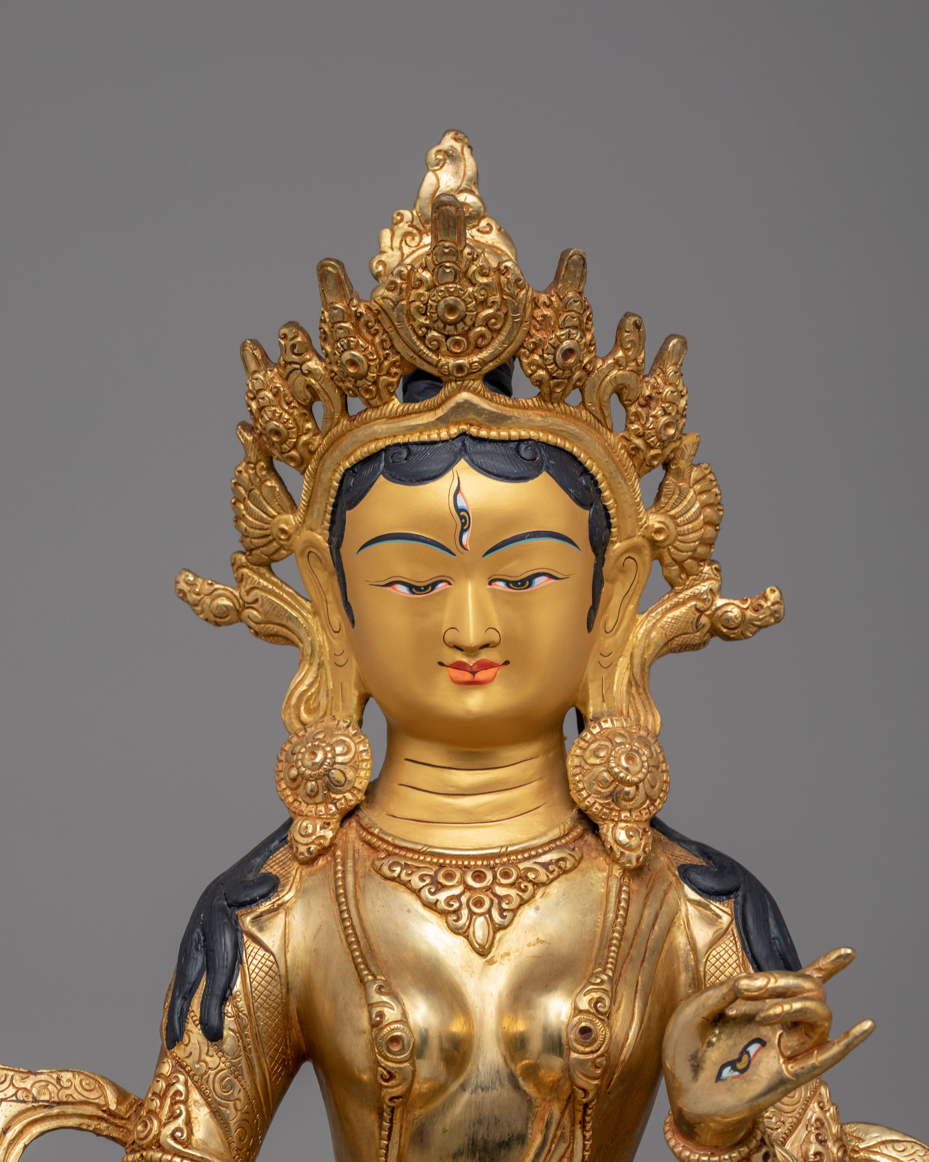 Goddess Dukar Statue for Protection | Sitatapatra Protector Goddess Artwork