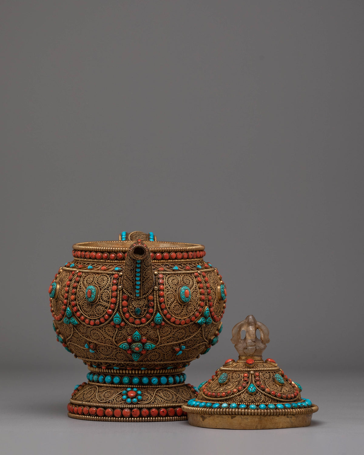 Tibetan Tea Pot for Home Decor | Spiritual & Artistic Teapot