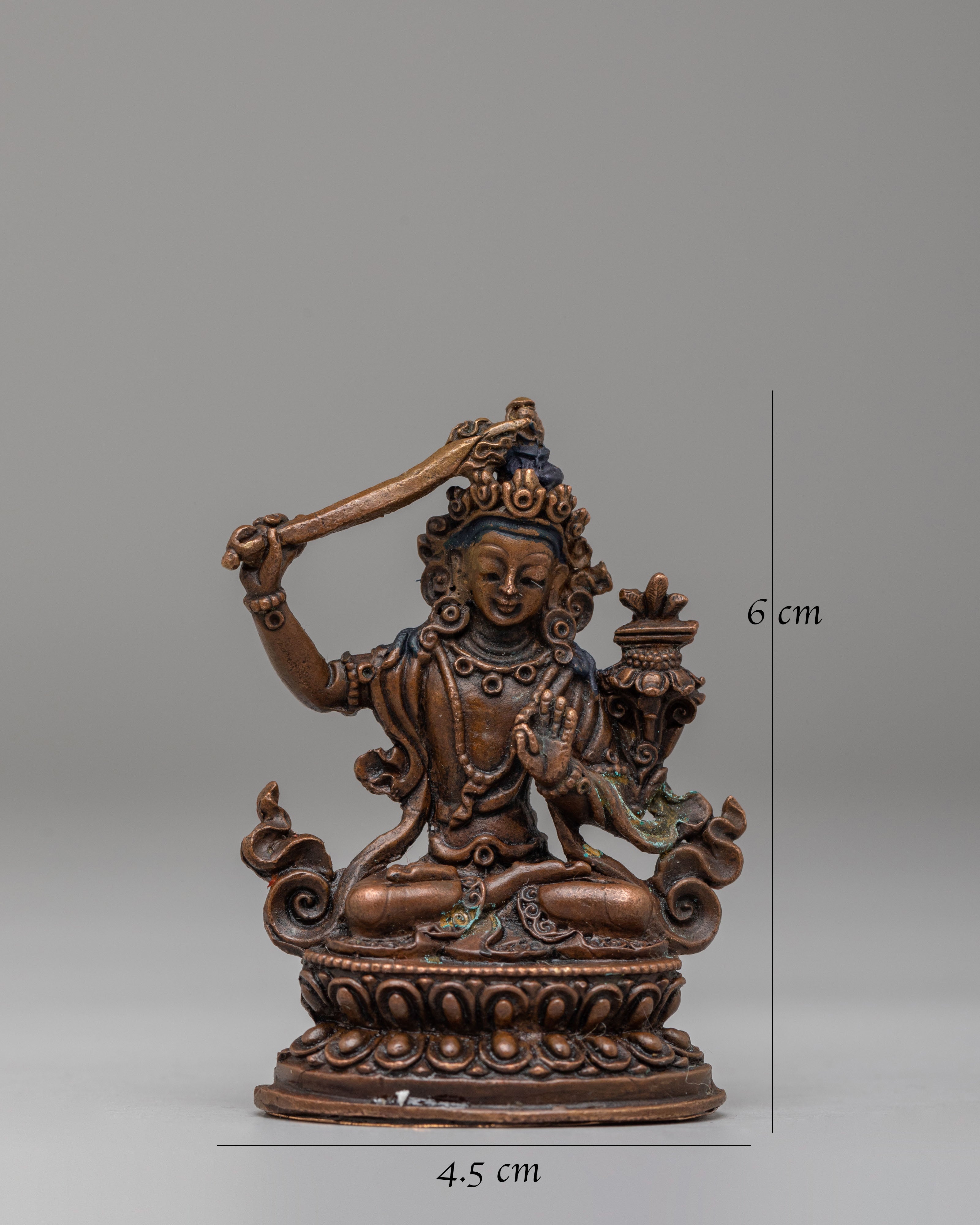 Handamde Sacred Manjushri Sculpture | Bodhisattva of Wisdom Artwork