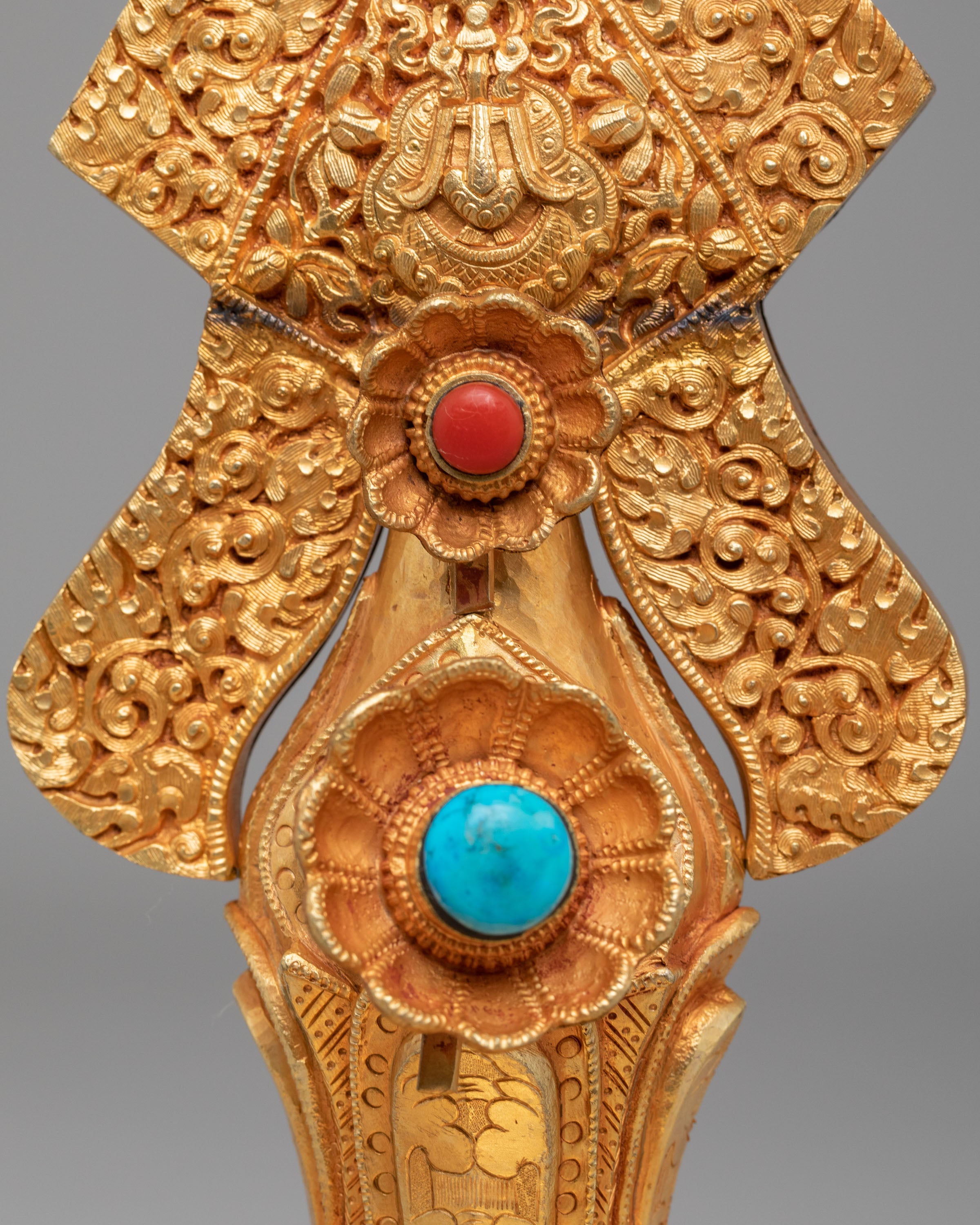Handcrafted Ritual Torma | Copper Gold Plated Torma