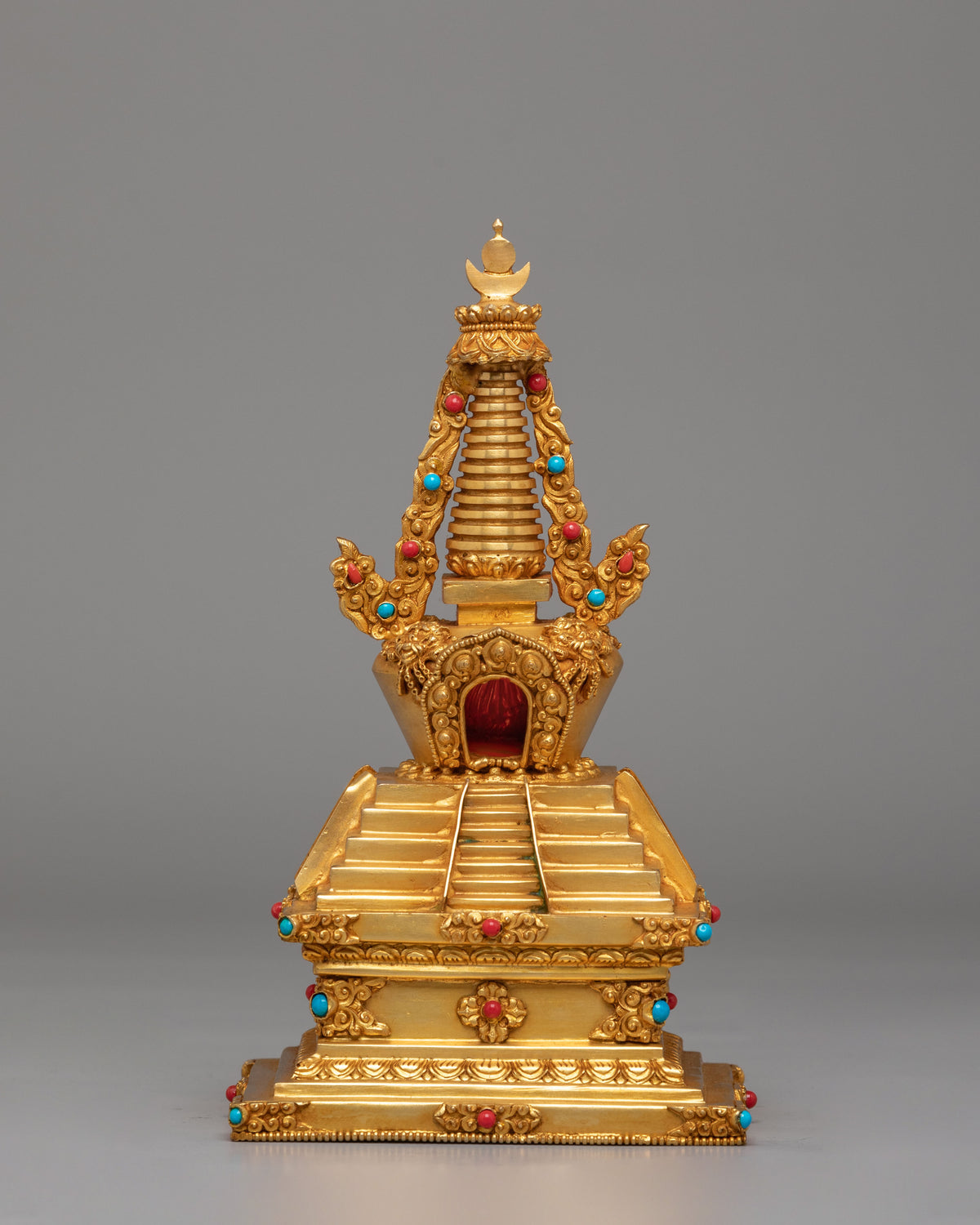 Buddhist Eight Stupa Collection Set | Sacred Ritual Artifact