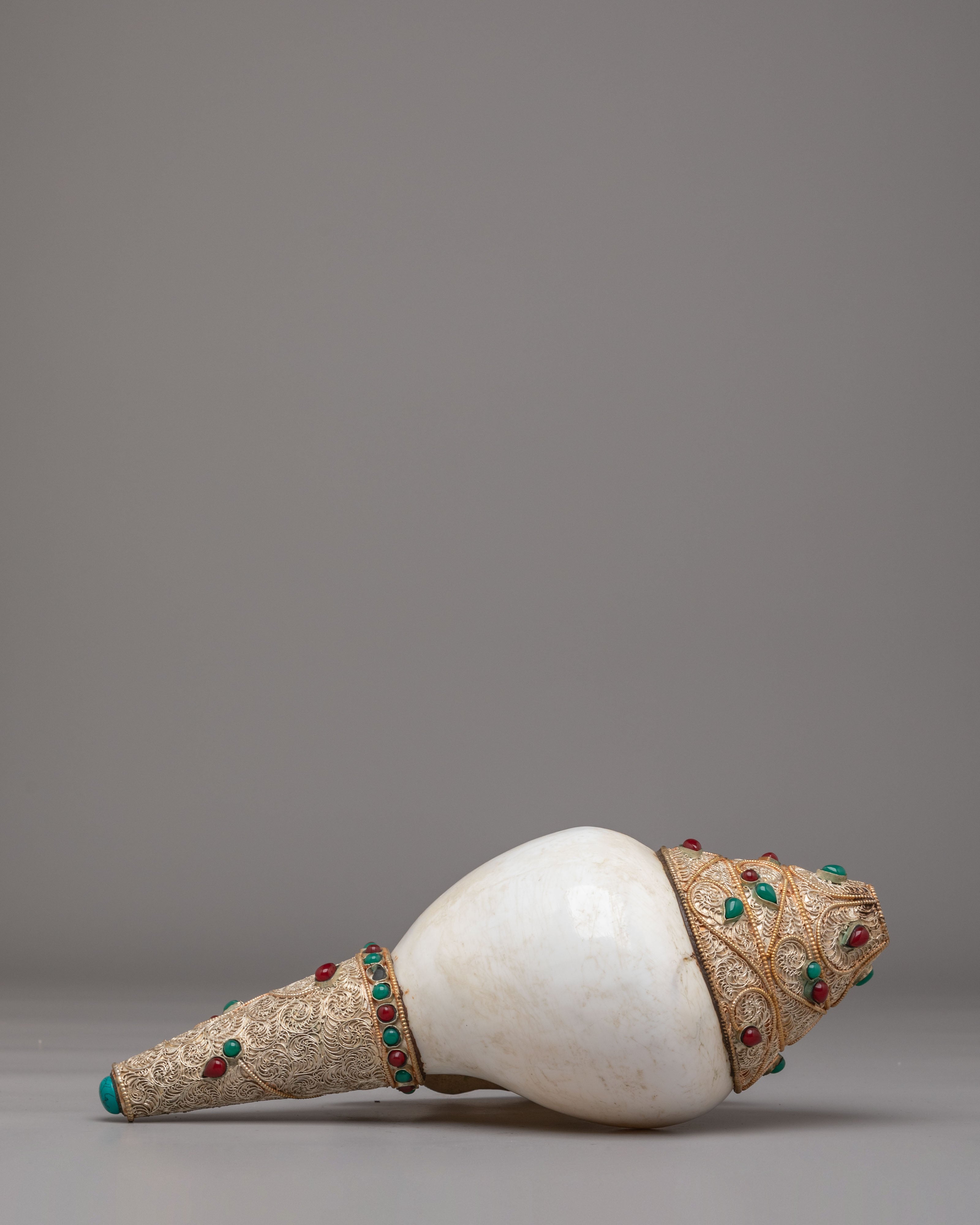 Handmade Ritual Conch | Tibetan Meditation Decor