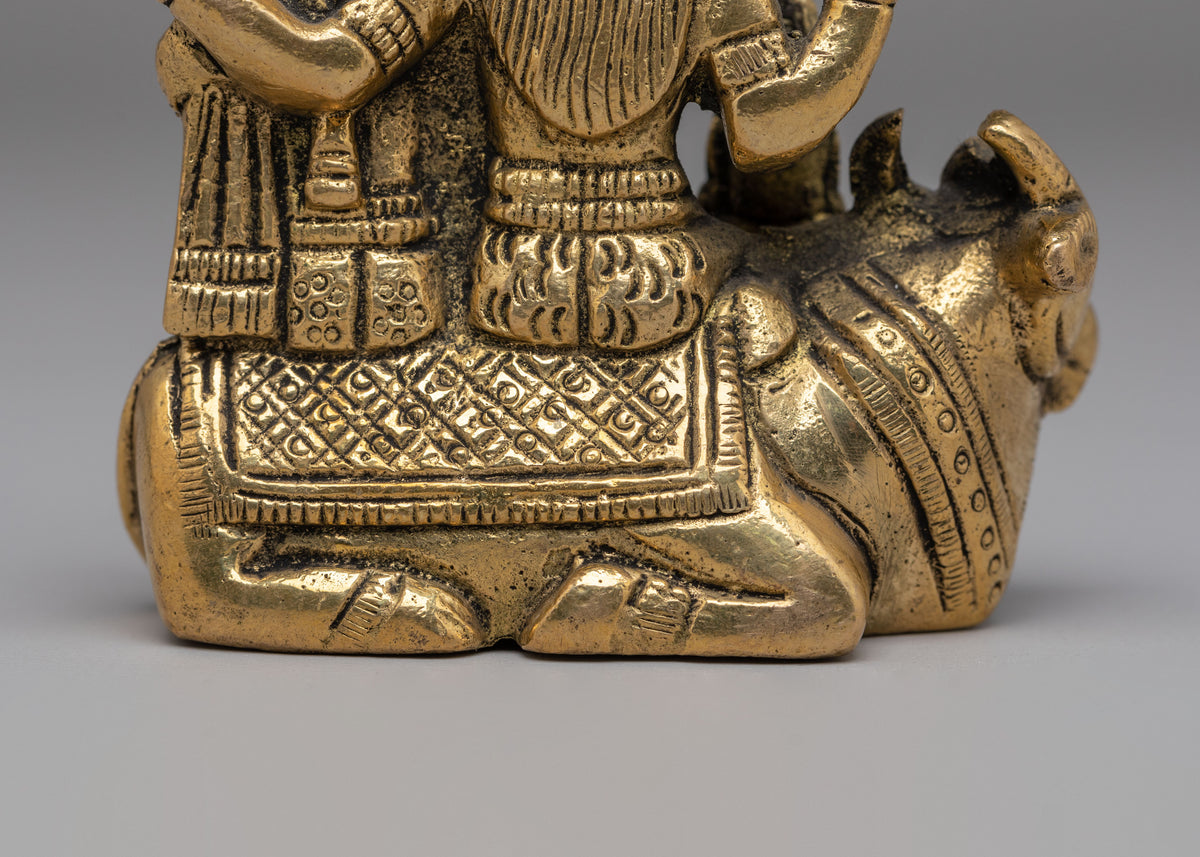Sacred Shiva Family Statue | Divine Hindu Deity Sculpture