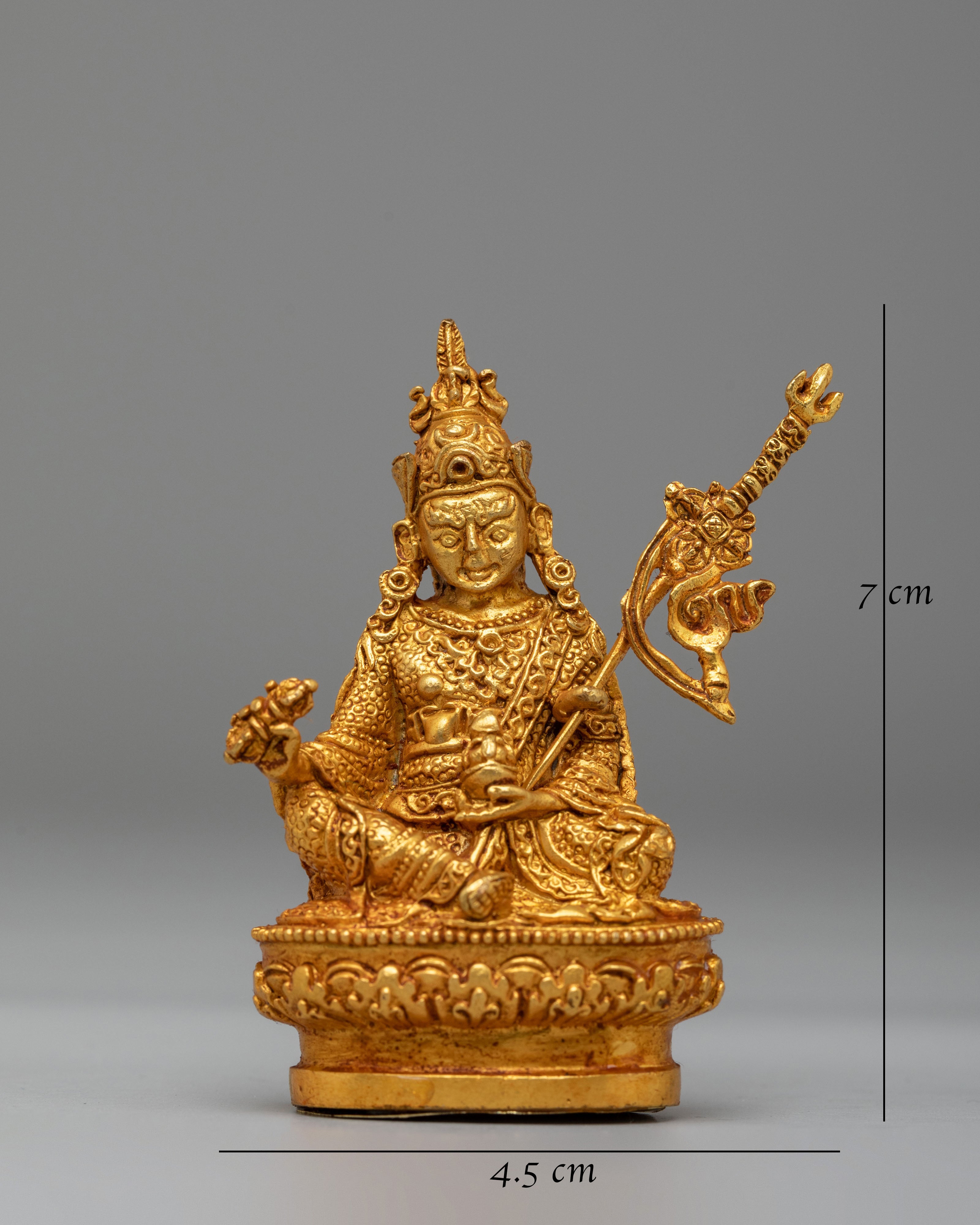 Sacred Guru Rinpoche Meditation Statue | Traditional Himalayan Artwork