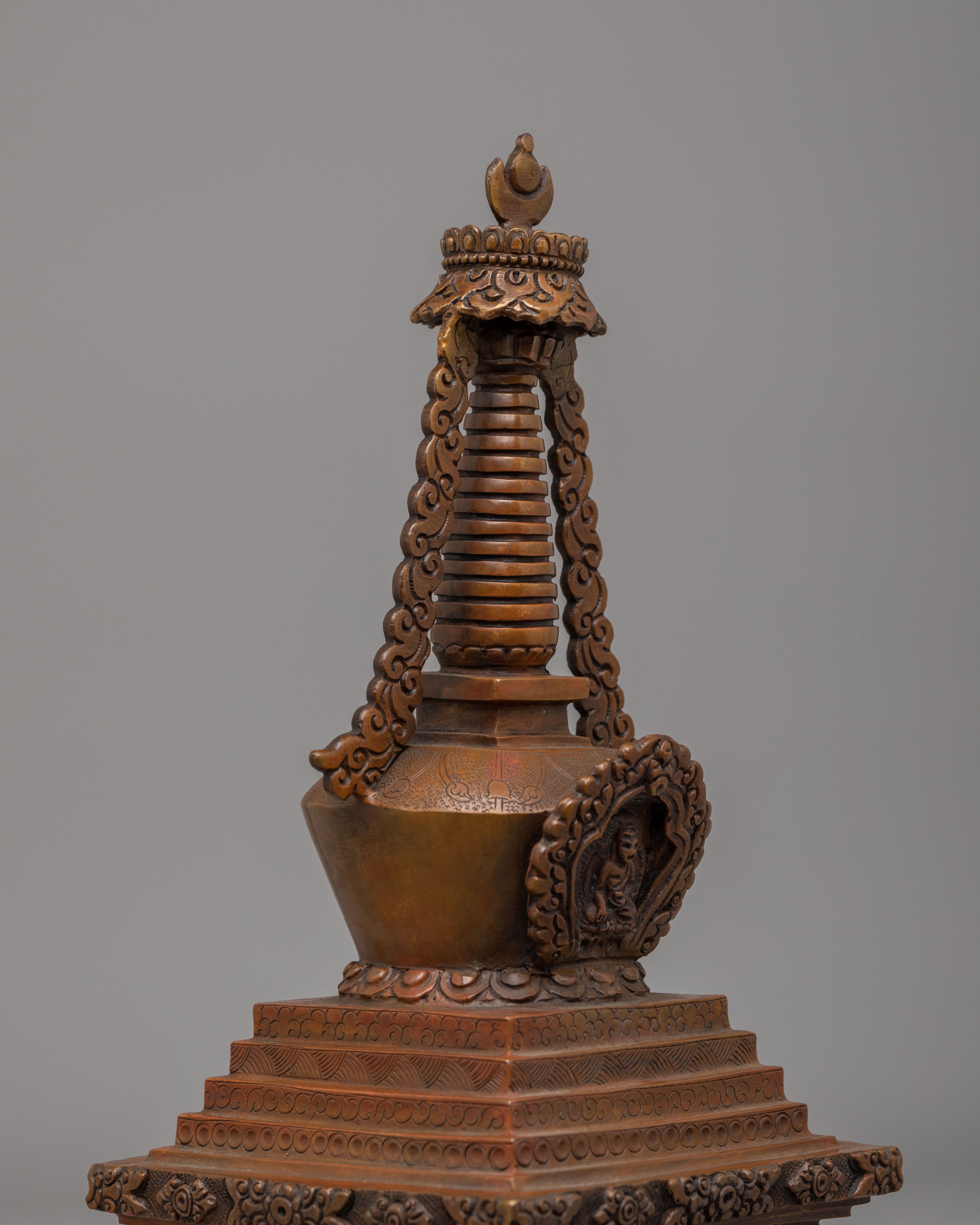 Handcrafted Stupa Set | Traditional Tibetan Ritual Stupas for Meditation