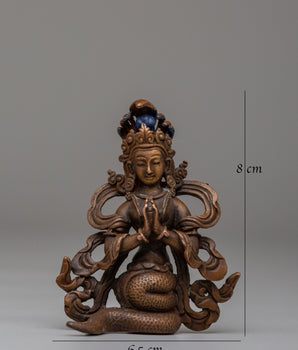 Handmade Nagkanya Statue | Copper Statue of Snake Maiden