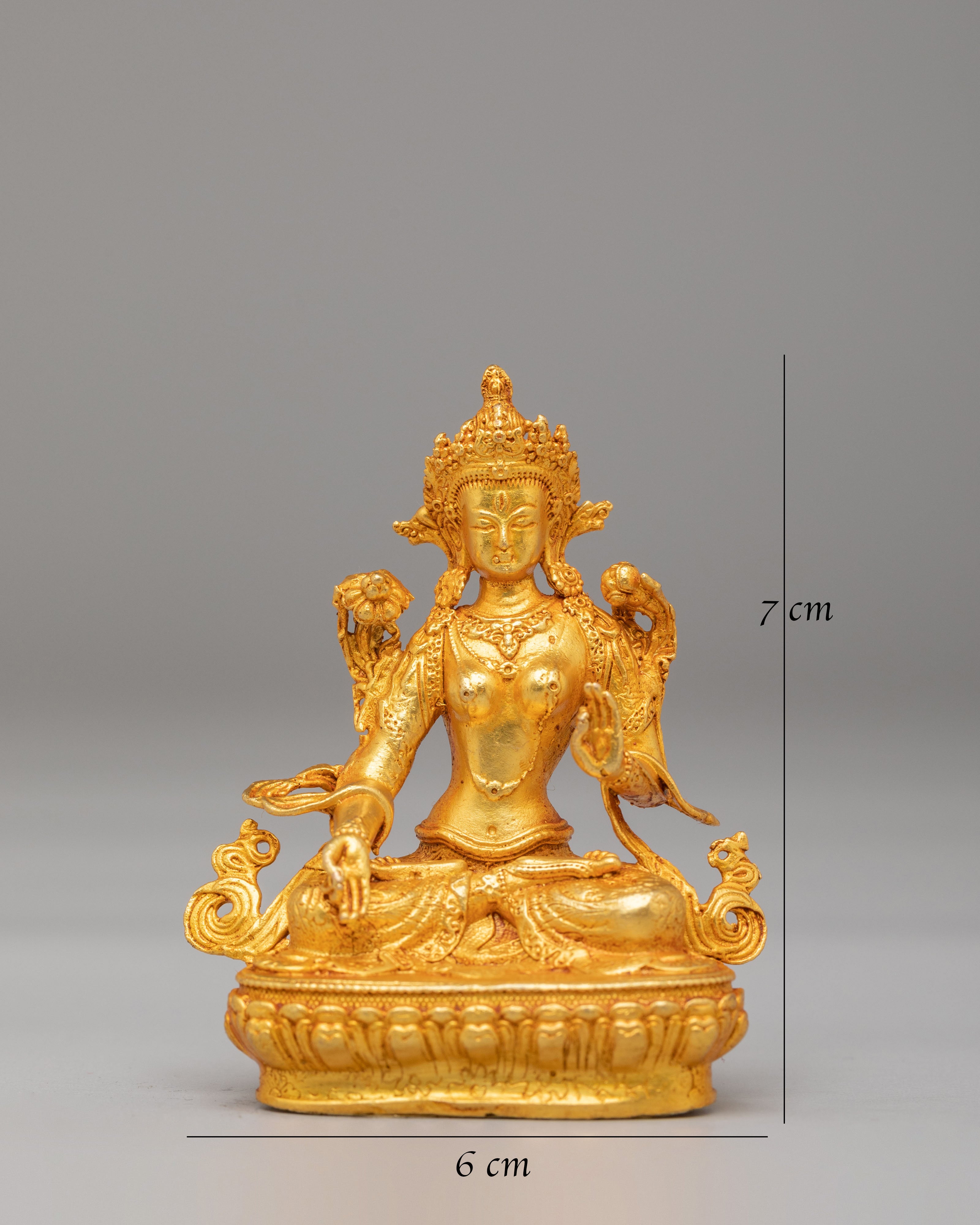 Ceremonial White Tara Shrine Sculpture | Machine Made Statue