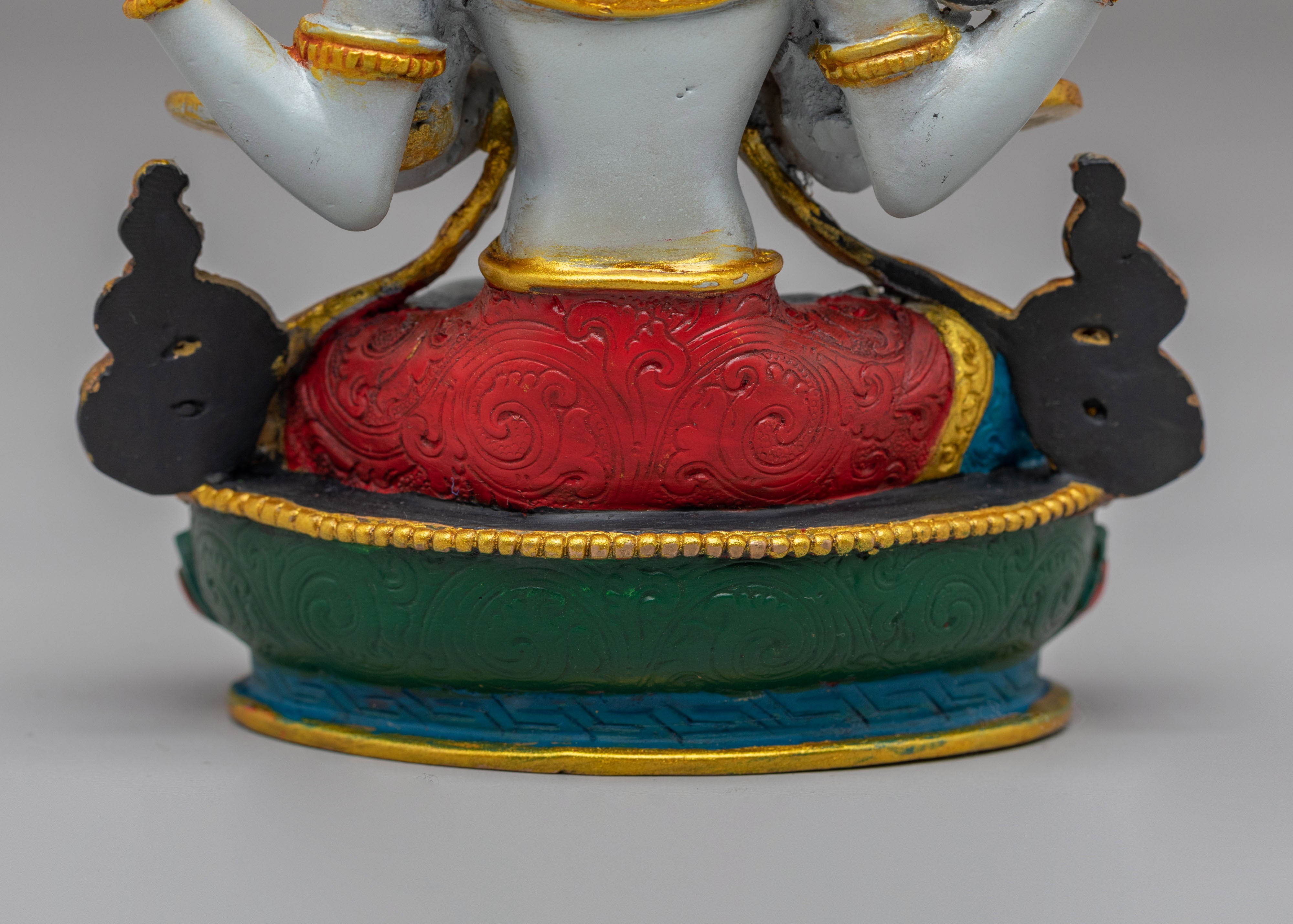 Sacred Chenrezig Meditation Statue | Tibetan Bodhisattva of Compassion