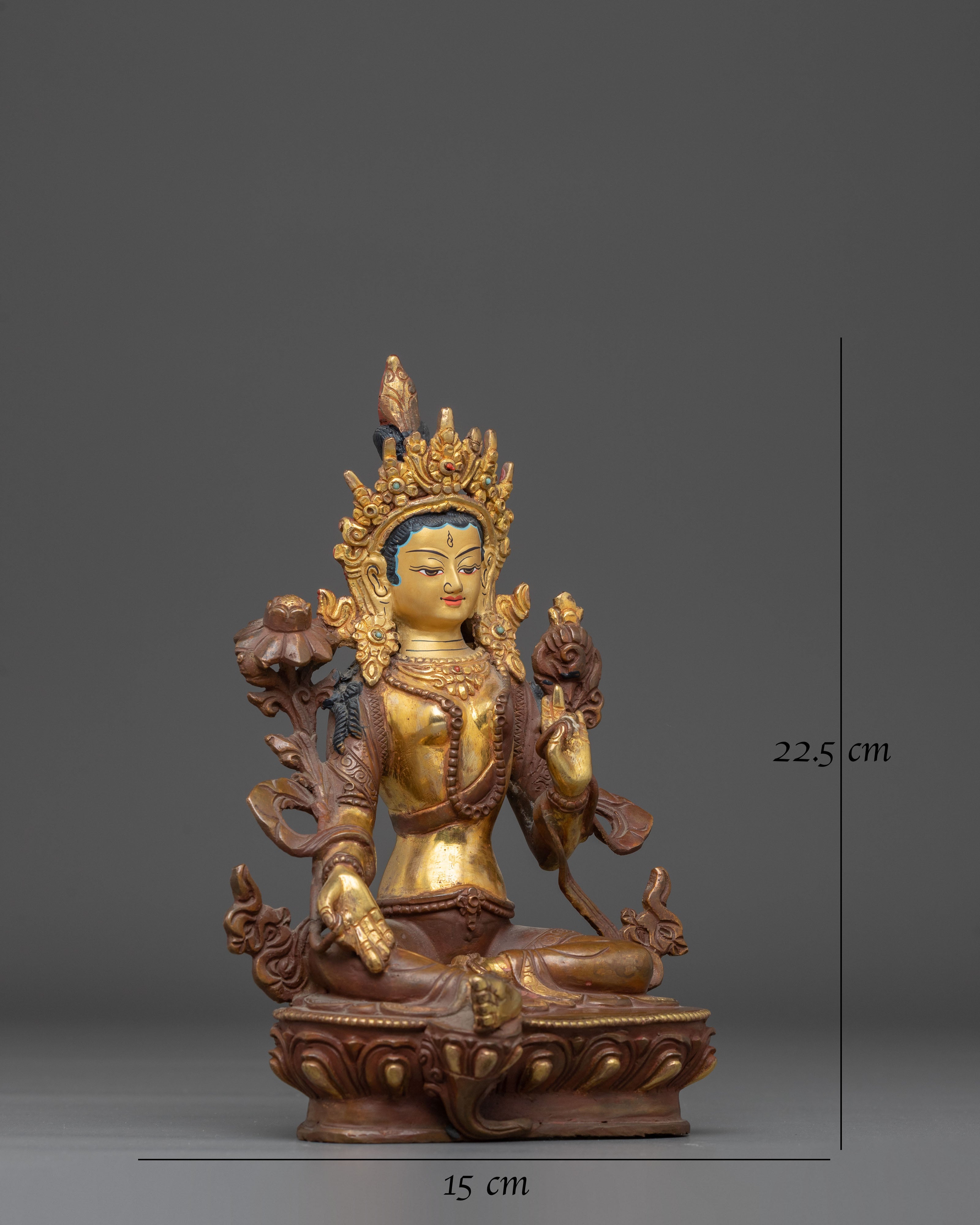 Green Tara Divine Figurine | Tibetan Artwork