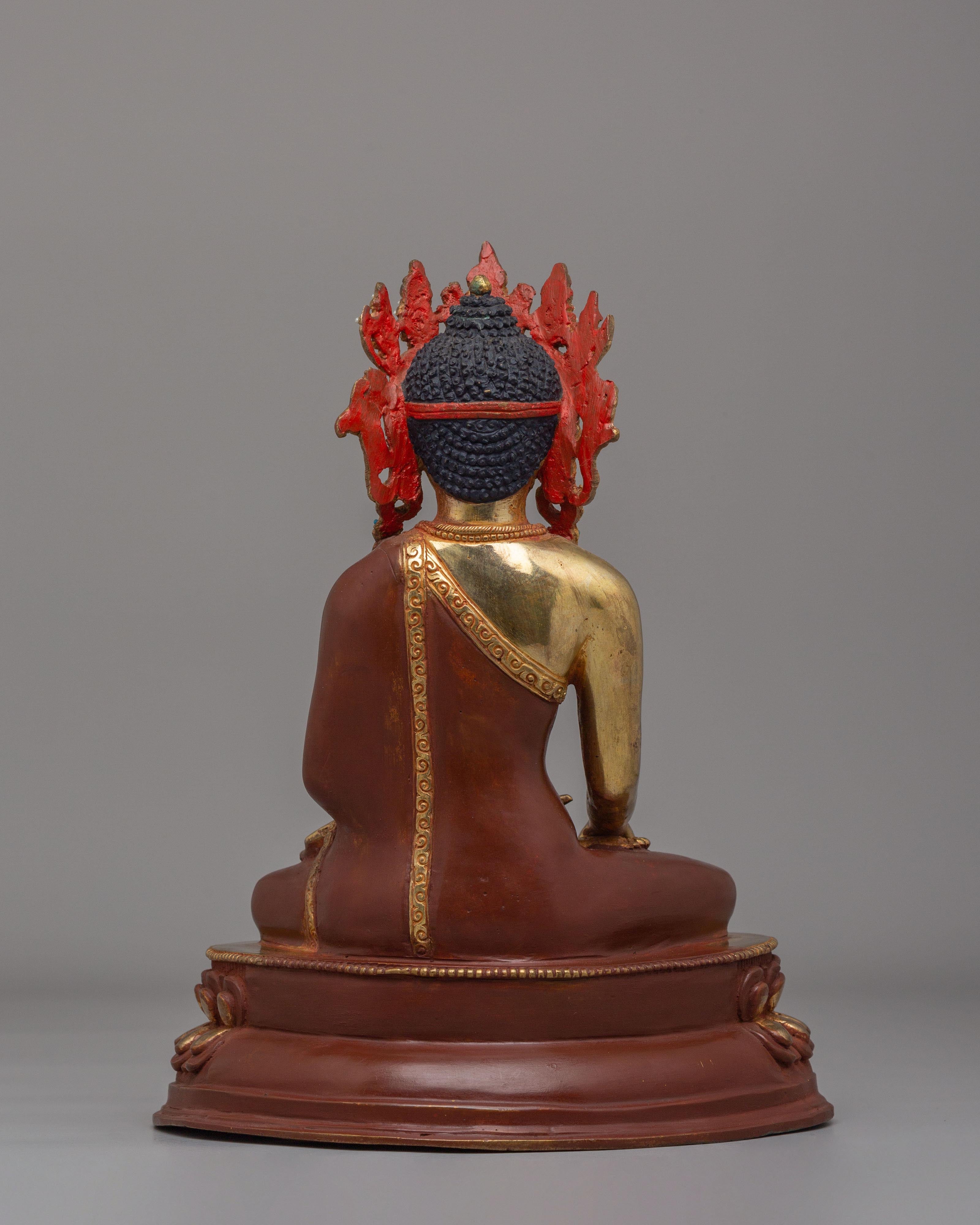 Spiritual Crowned Shakyamuni Buddha Statue | Altar Decor
