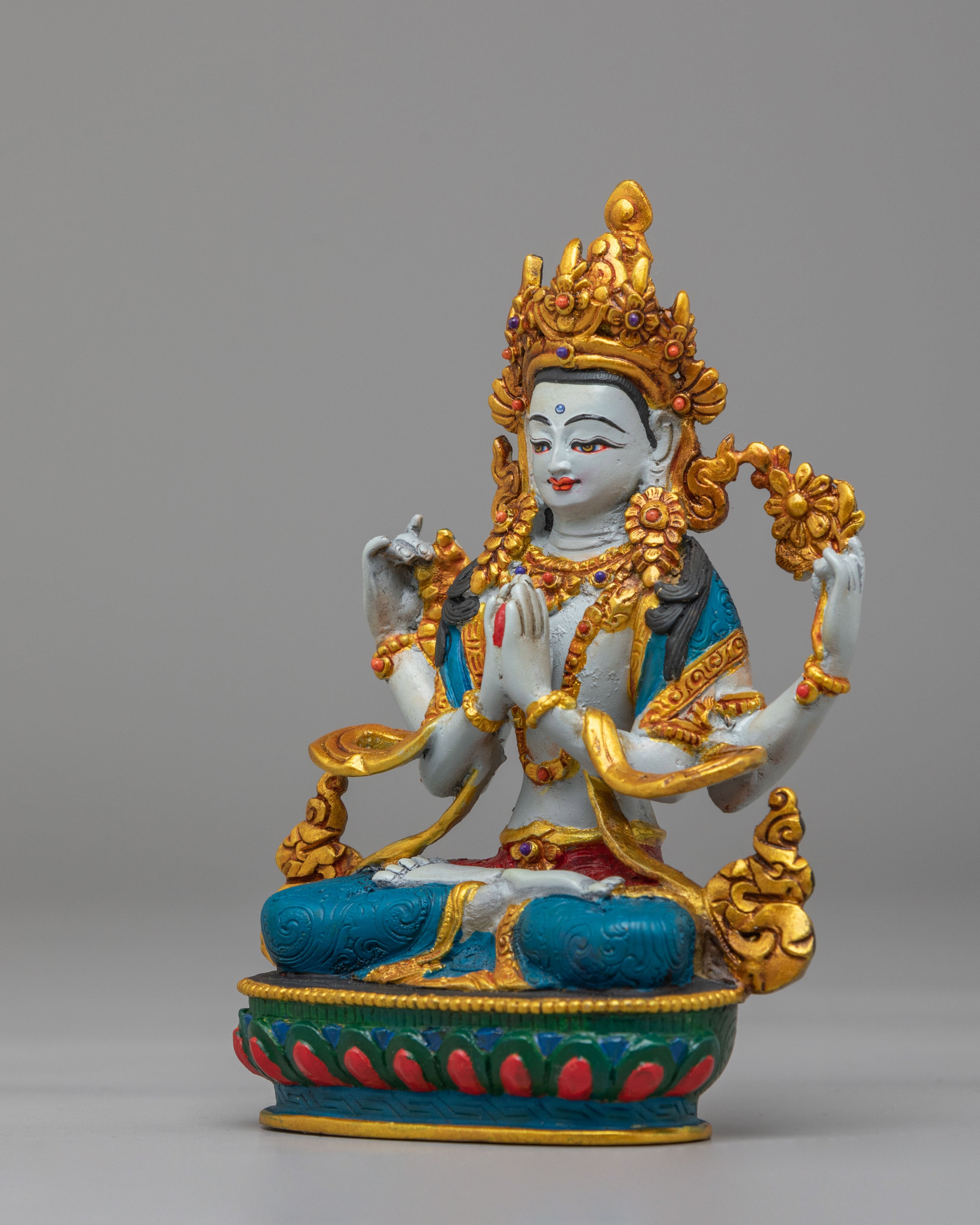 Sacred Chenrezig Meditation Statue | Tibetan Bodhisattva of Compassion