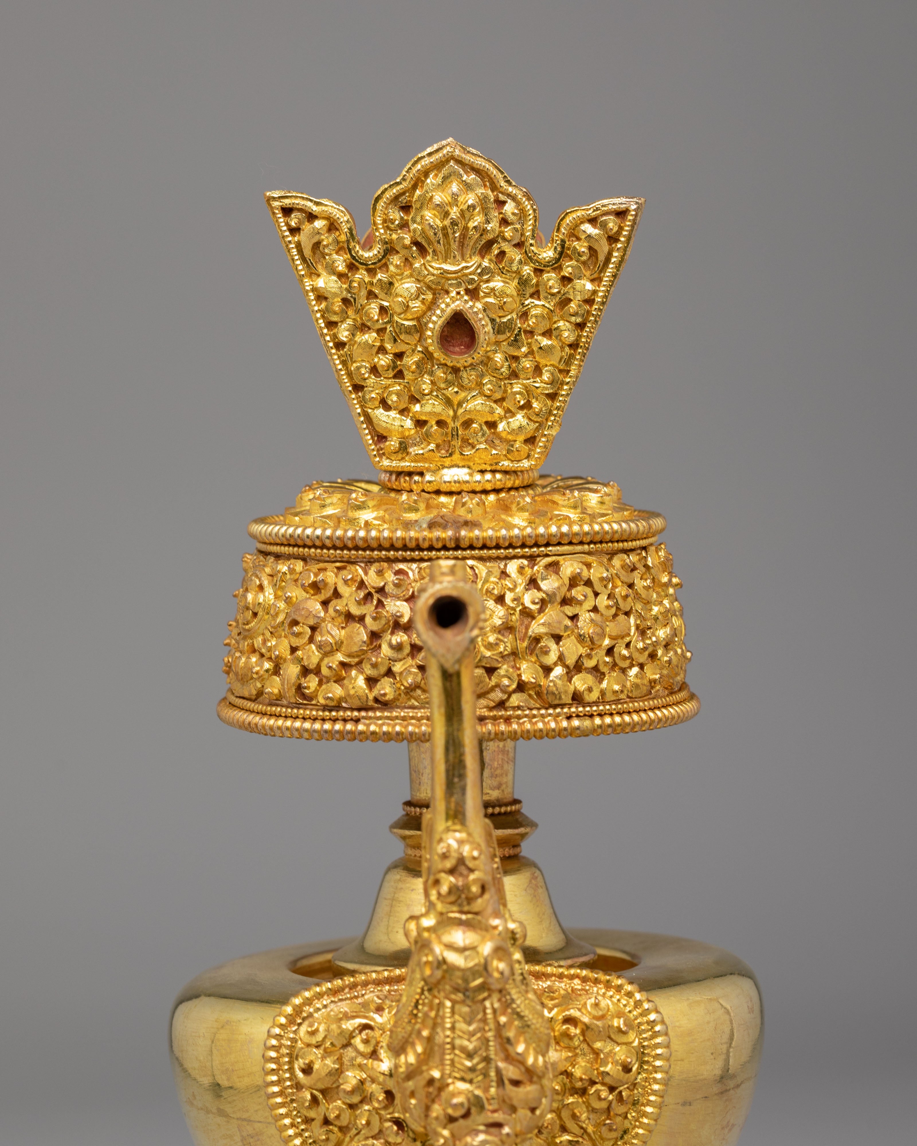 Bhumba Ritual Vessel Set | Gold Plated Copper Bhumba Set