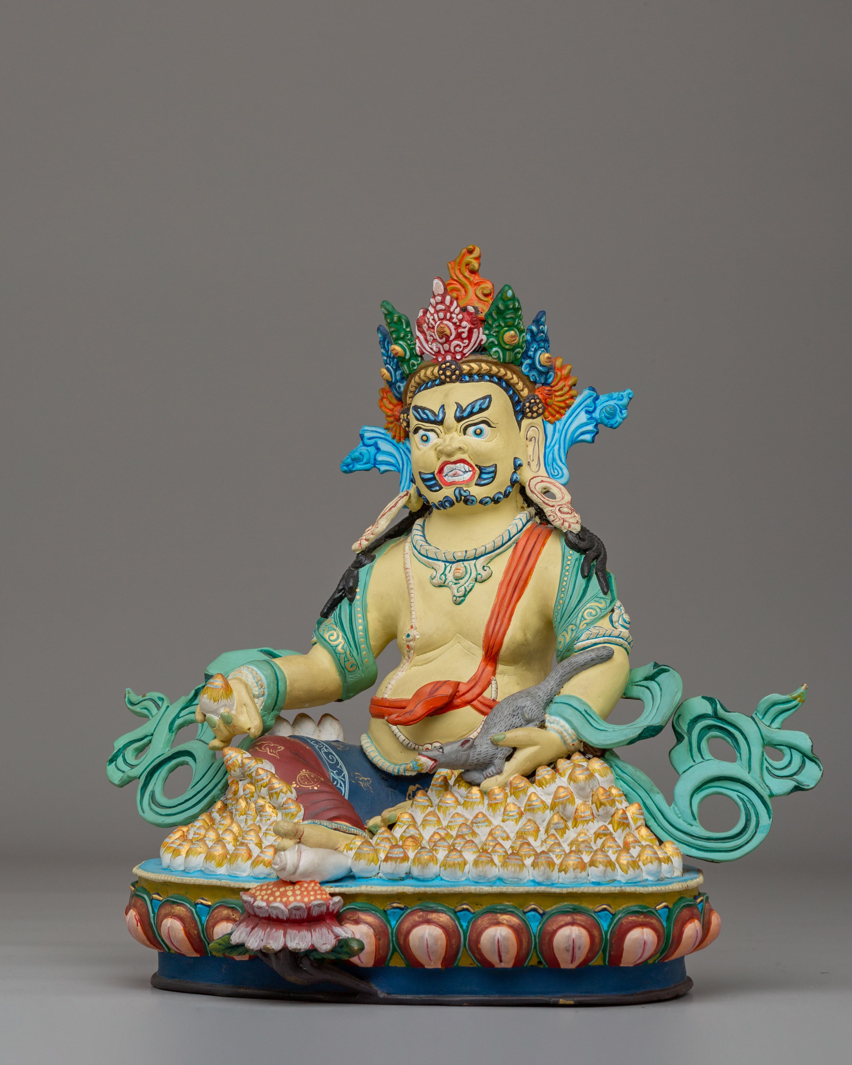 Handmade Dzambhala Buddhist Statue | Wealth Deity Figurine