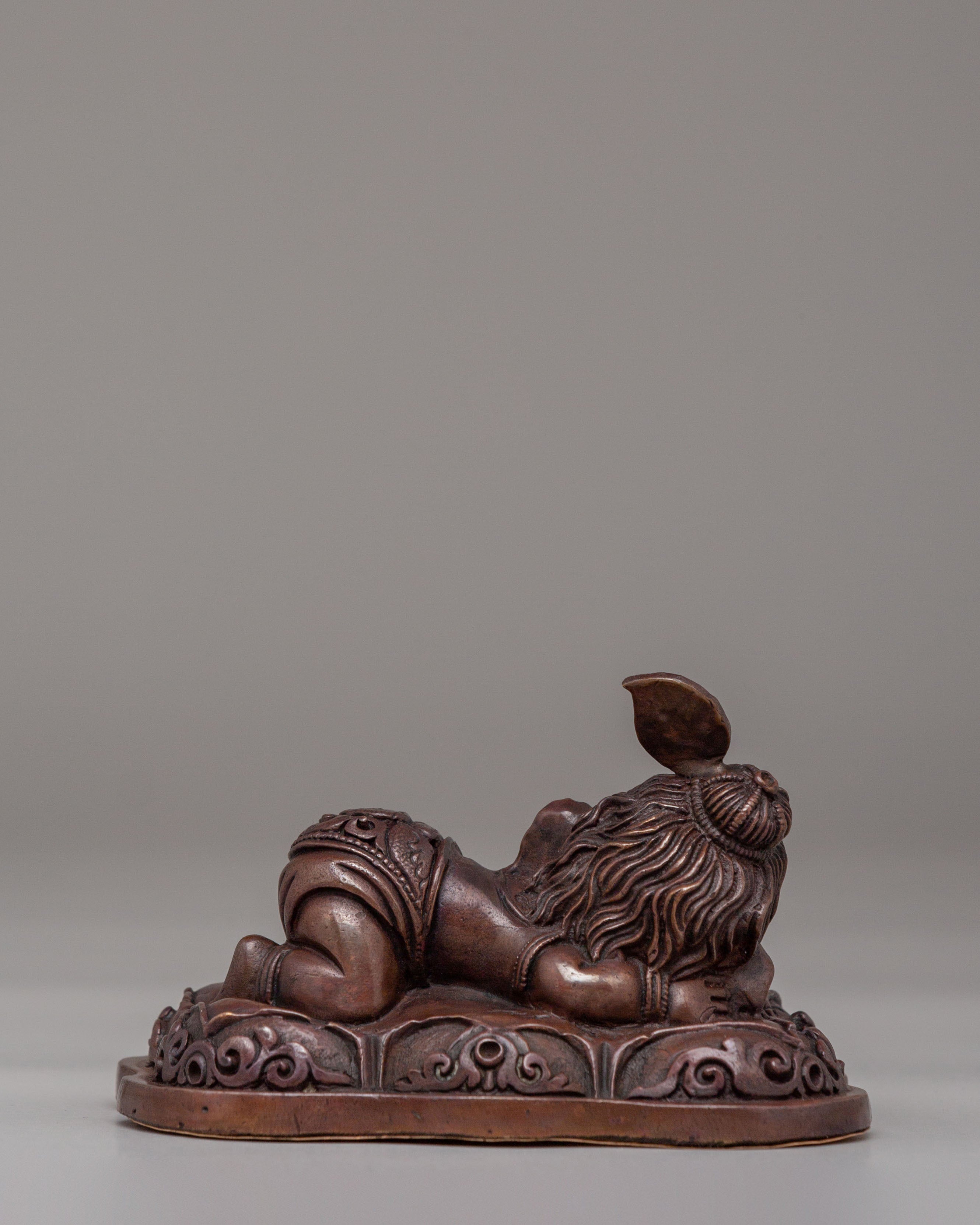 Himalayan Ganesha Deity Statue | Oxidized Copper Ganapati Sculpture