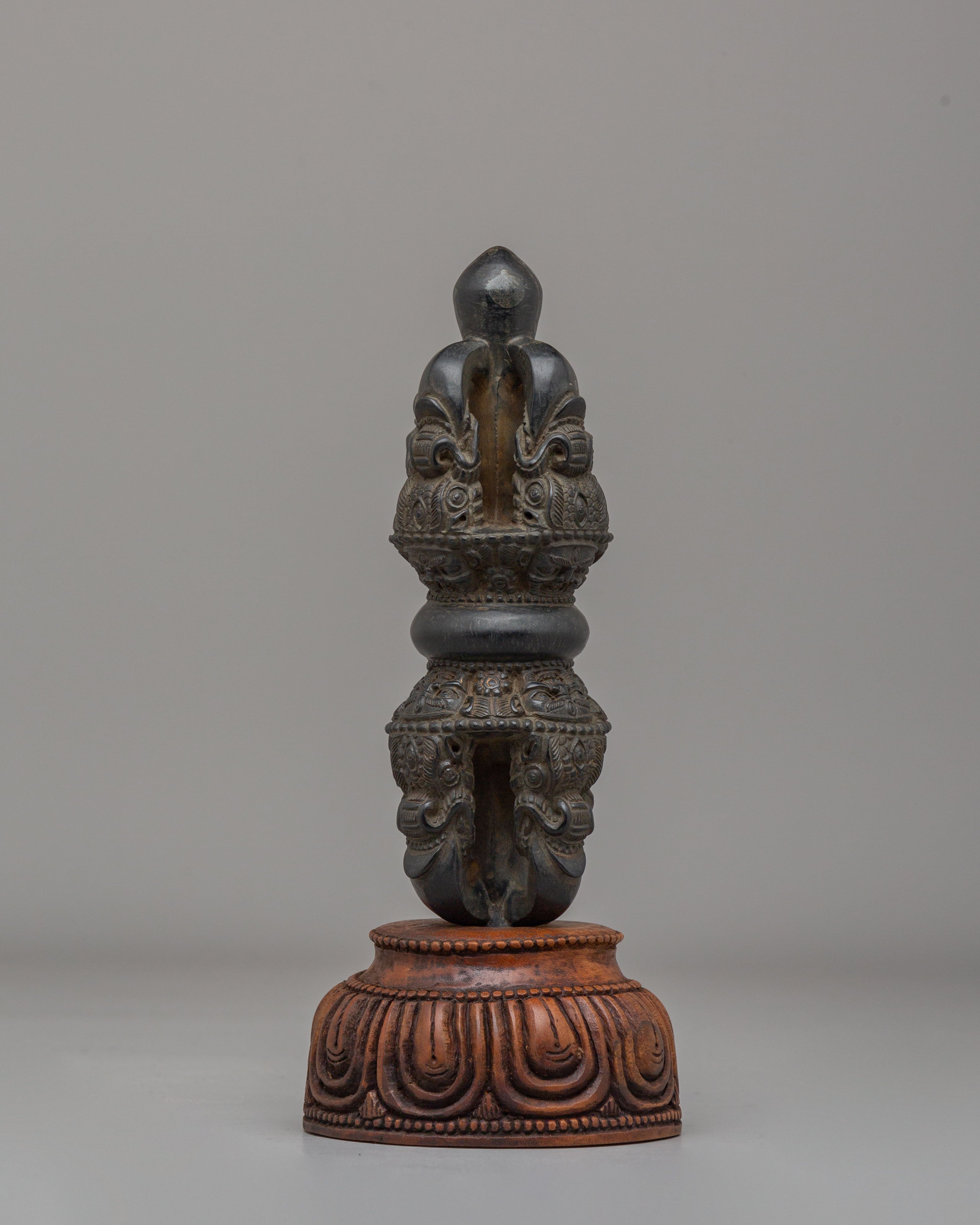 Vajrayana Dorje Ritual Tool | Handcarved Stone Ritual Object