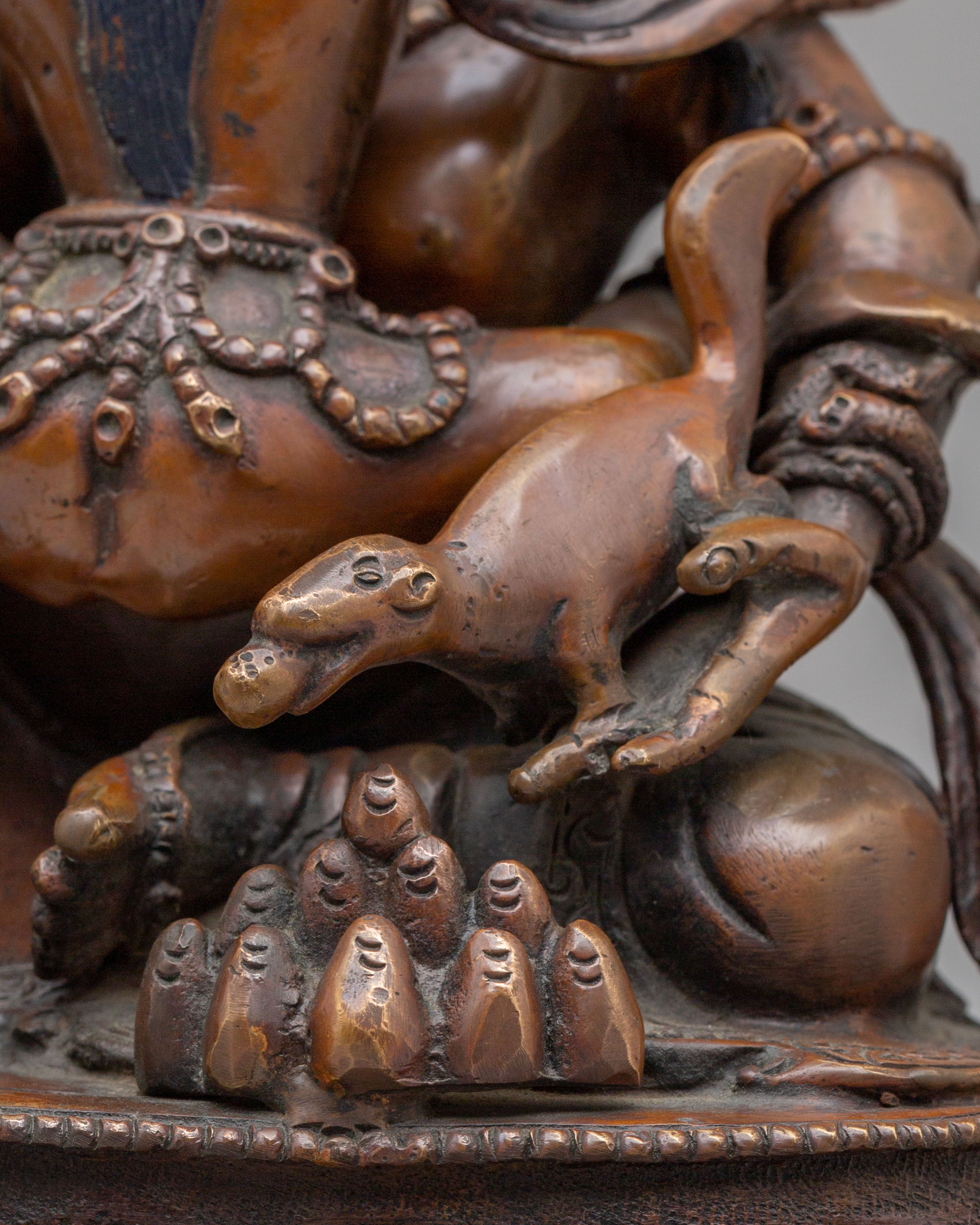 Buddhist Dzambhala with Consort Sculpture | Wealth Deity Statue