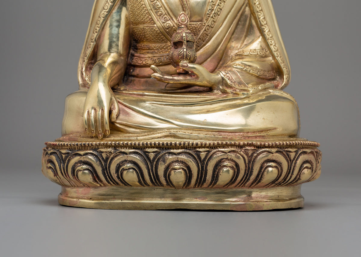 Handcrafted Tibetan Guru Shapdum Statue | Spiritual Enlightenment Decor