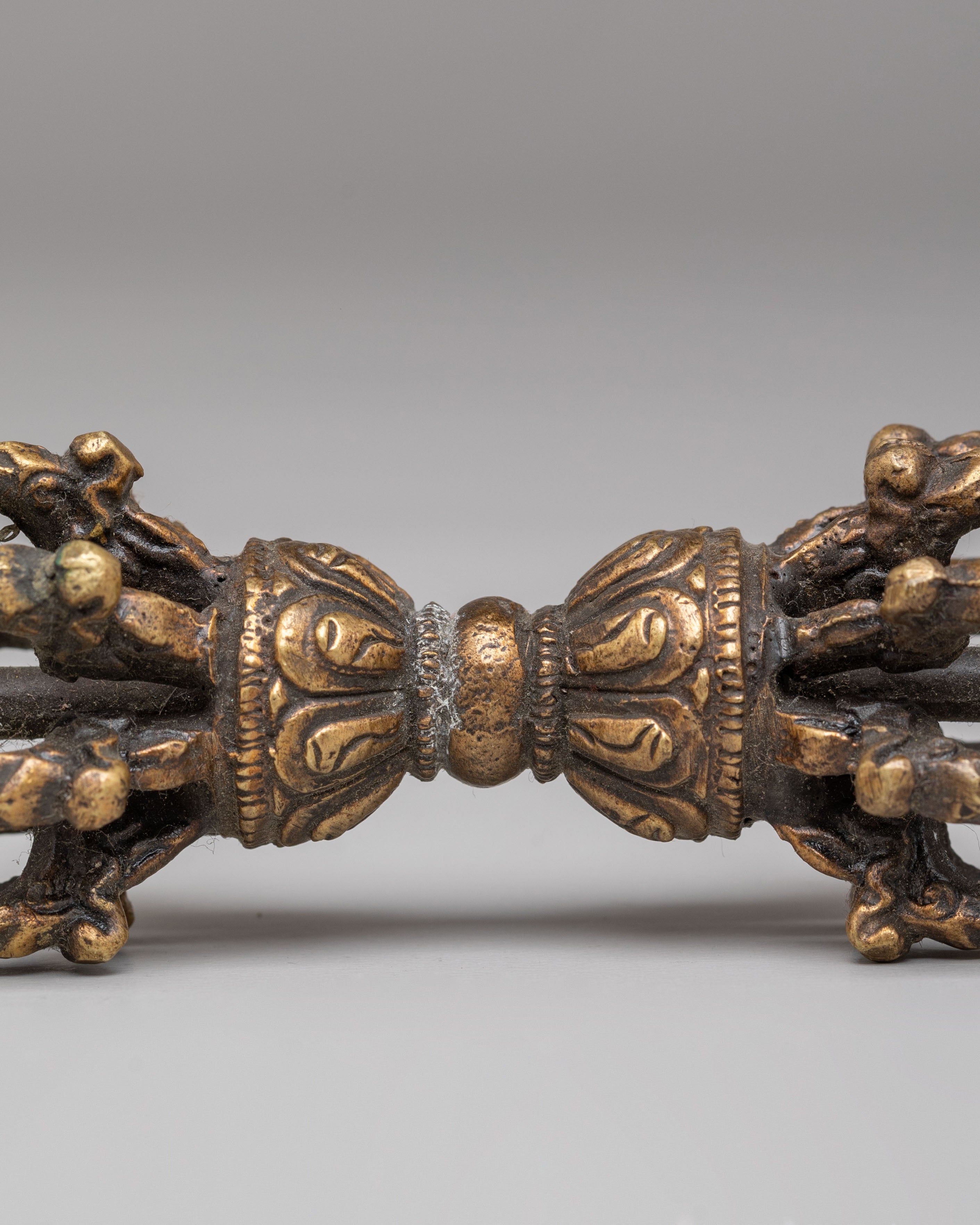 Buddhist Ritual Item Vajra | Brass Tibetan Ritual Tool for Spiritual Practices