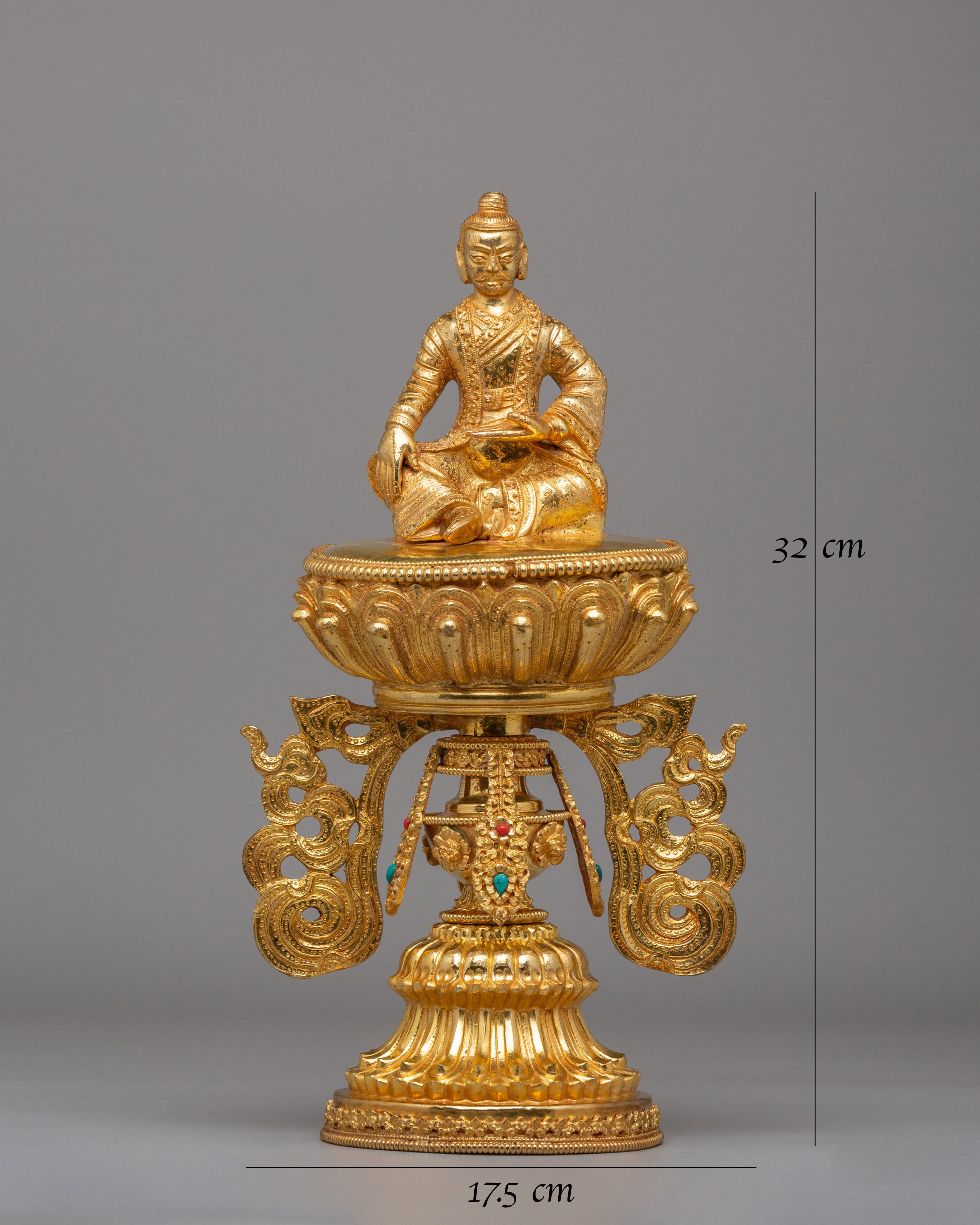 Handcrafted Chakravartin Possessions Sculpture | Sacred Buddhist Artwork for Meditation