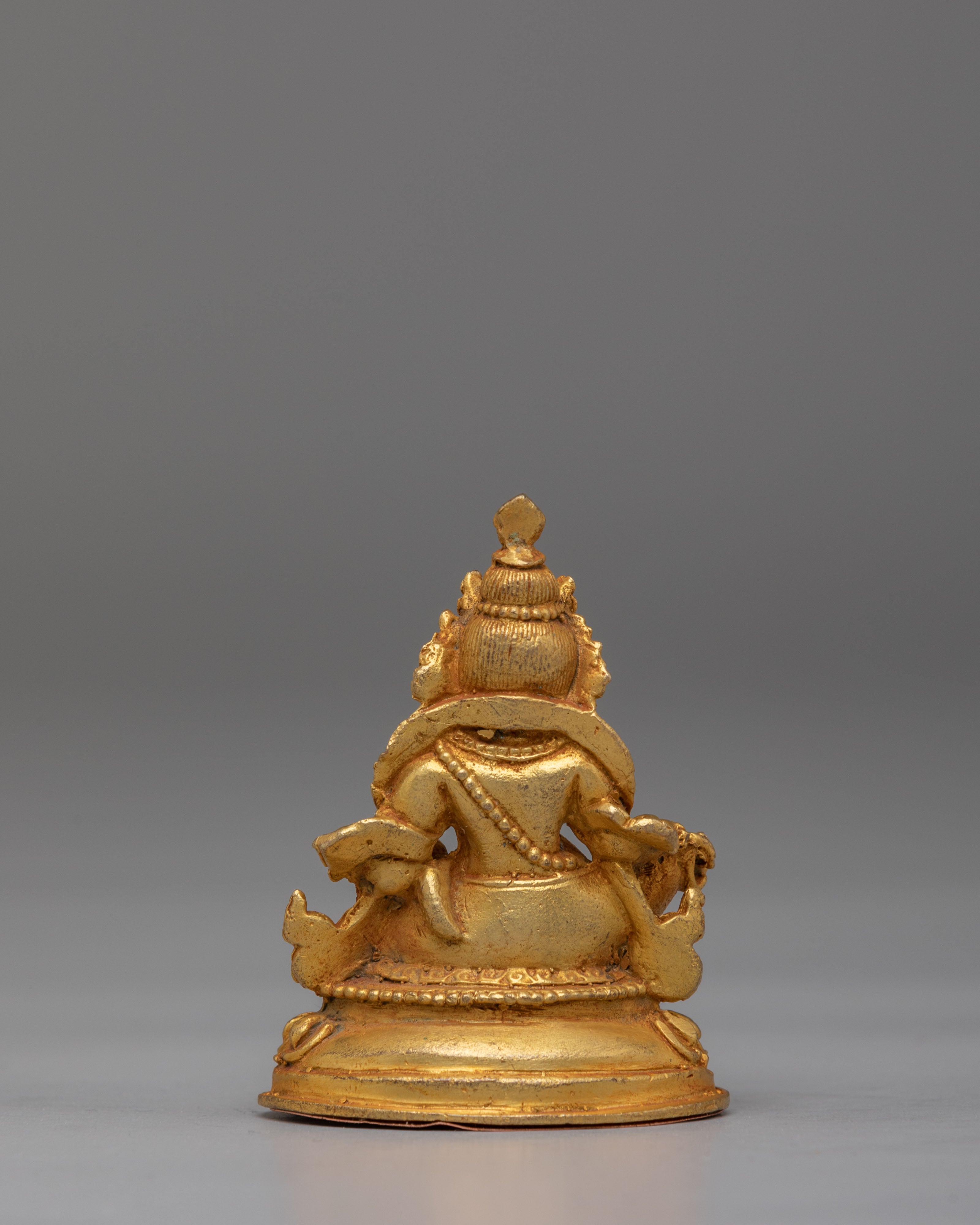 Sacred Altar Dzambhala Deity statue | Gold Plated Buddhist Altar Decor