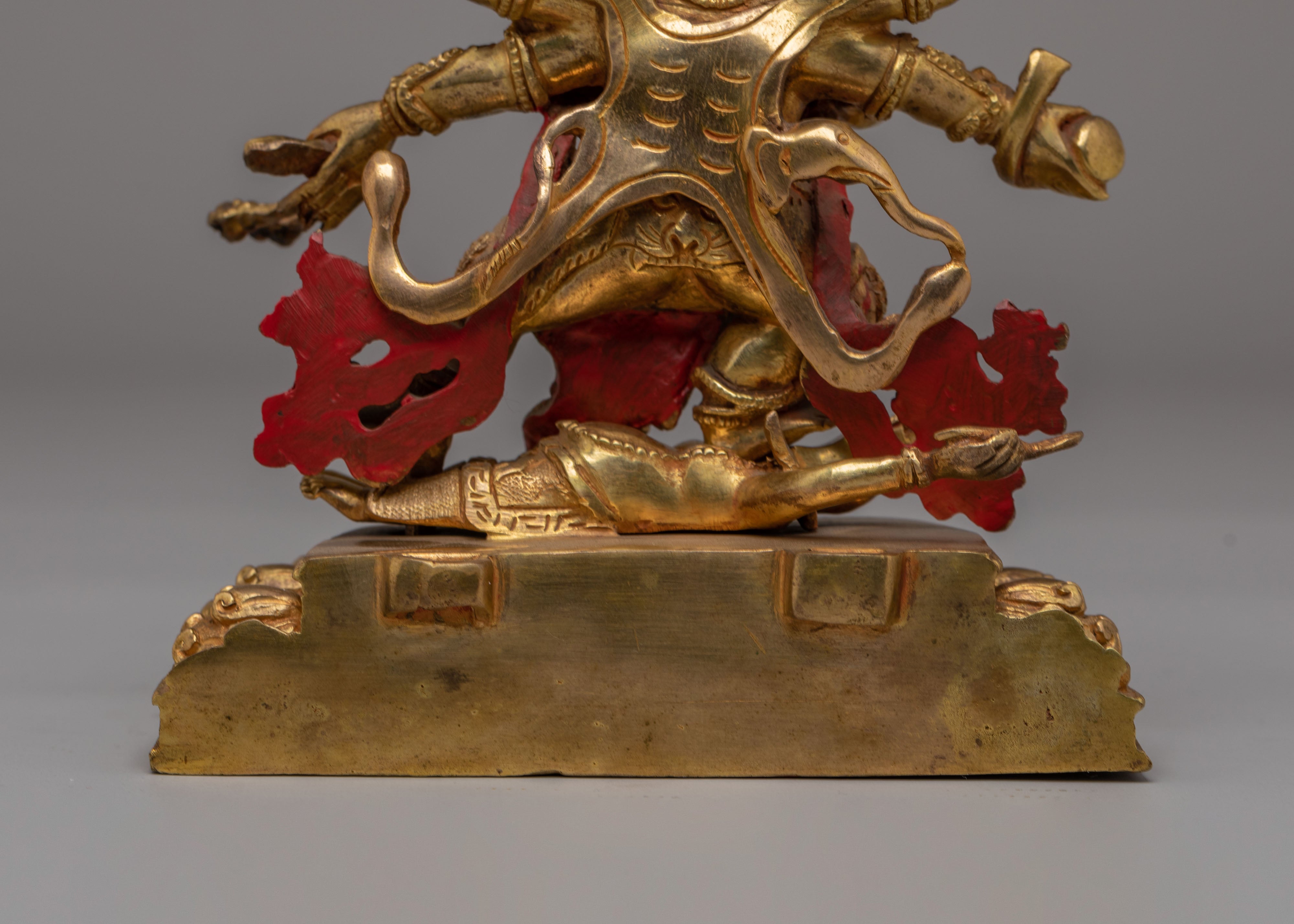 Handcrafted Six-Armed Mahakala Statue | Tibetan Protector Deity