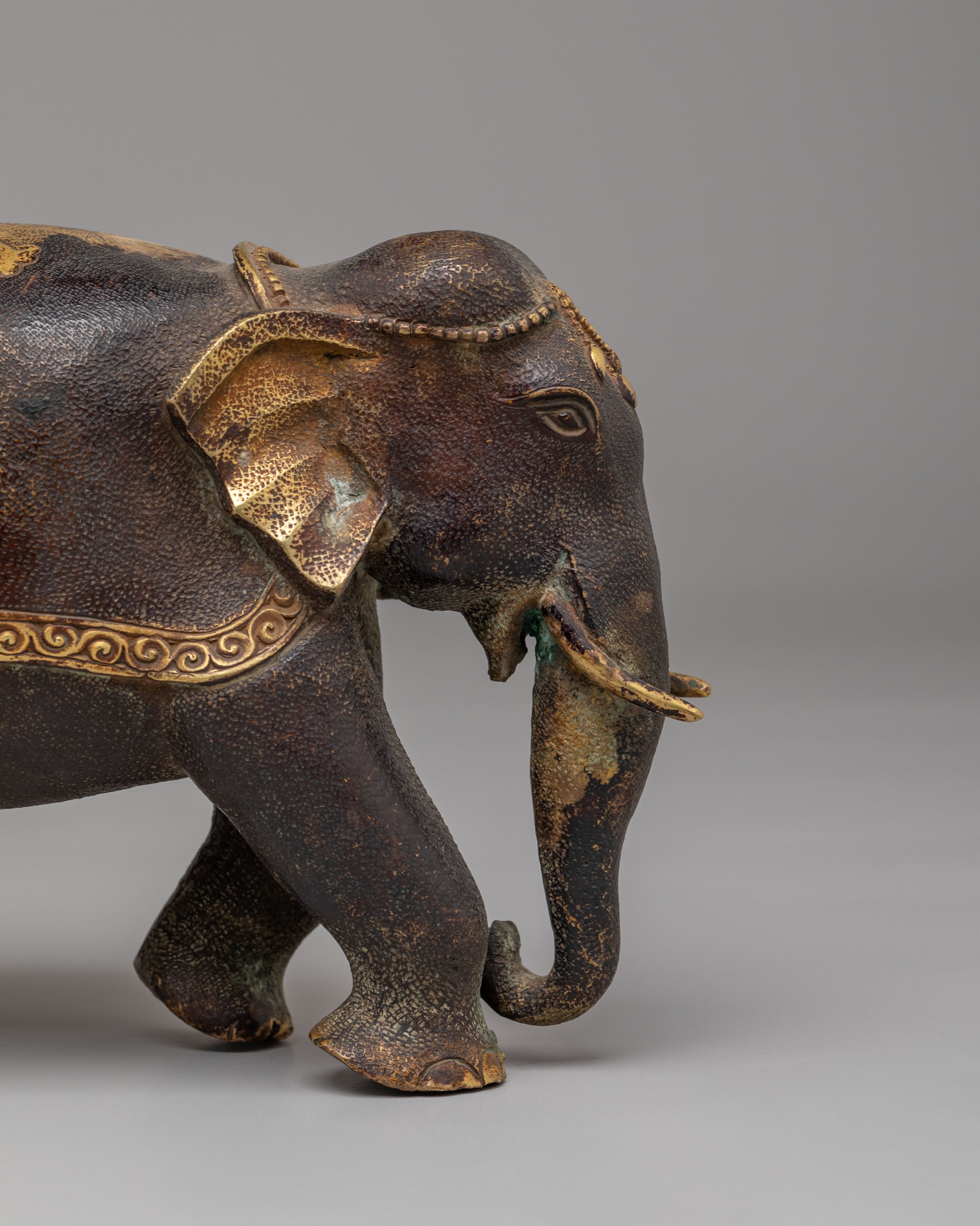 Tibetan Elephant Set for Decor | Symbol of Wisdom and Strength